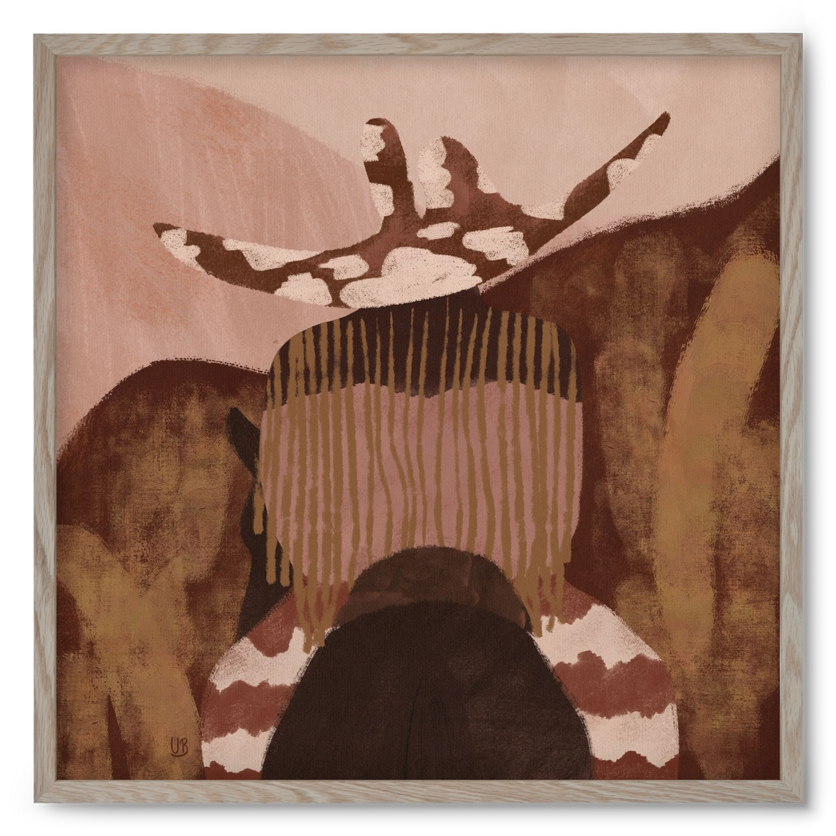 Desert gallop, 50x50 cm (50x50 cm), Tölgy keret