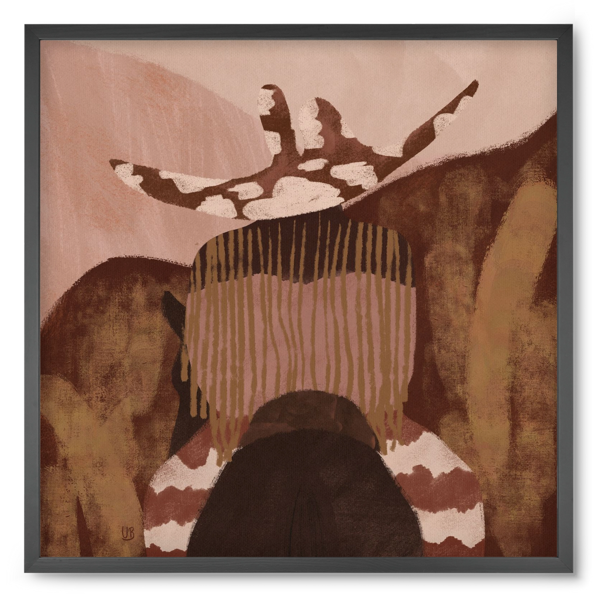 Desert gallop, 50x50 cm (50x50 cm), Fekete keret