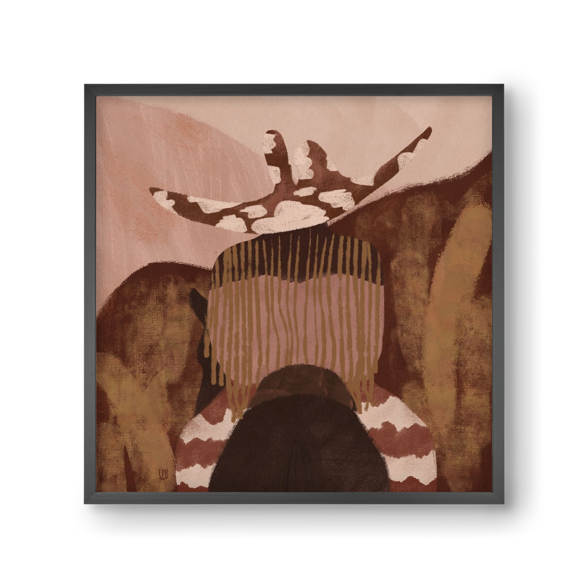 Desert gallop, 30x30 cm (30x30 cm), Fekete keret