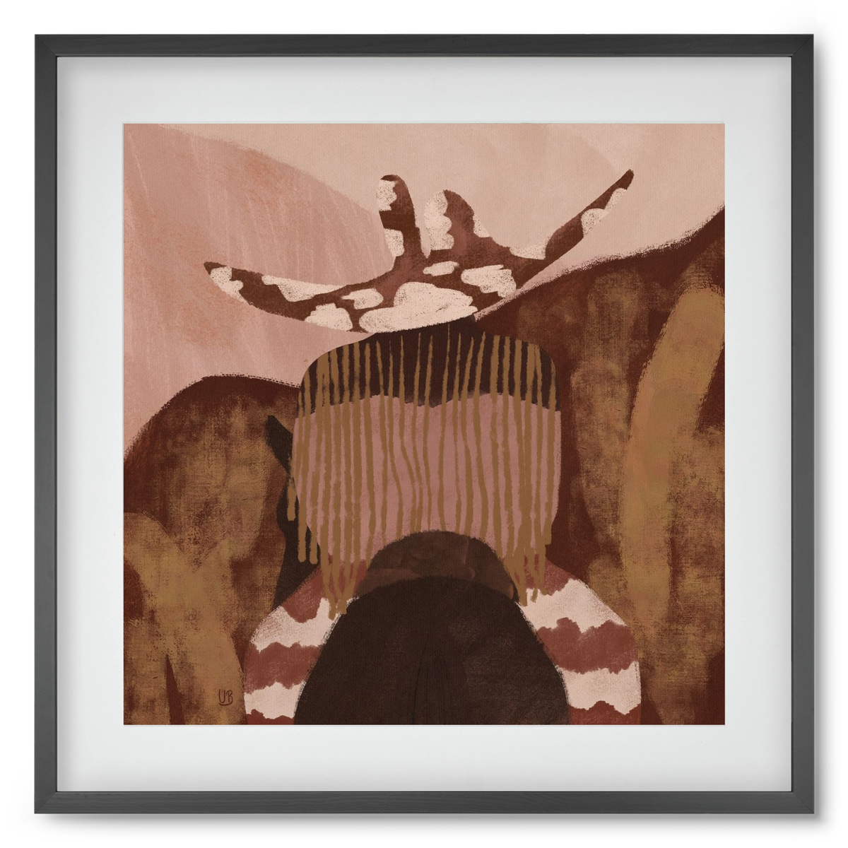 Desert gallop, 50x50 cm (40x40 cm), Fekete keret, paszpartuval