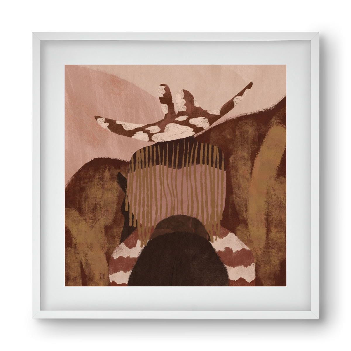 Desert gallop, 40x40 cm (30x30 cm), Fehér keret, paszpartuval
