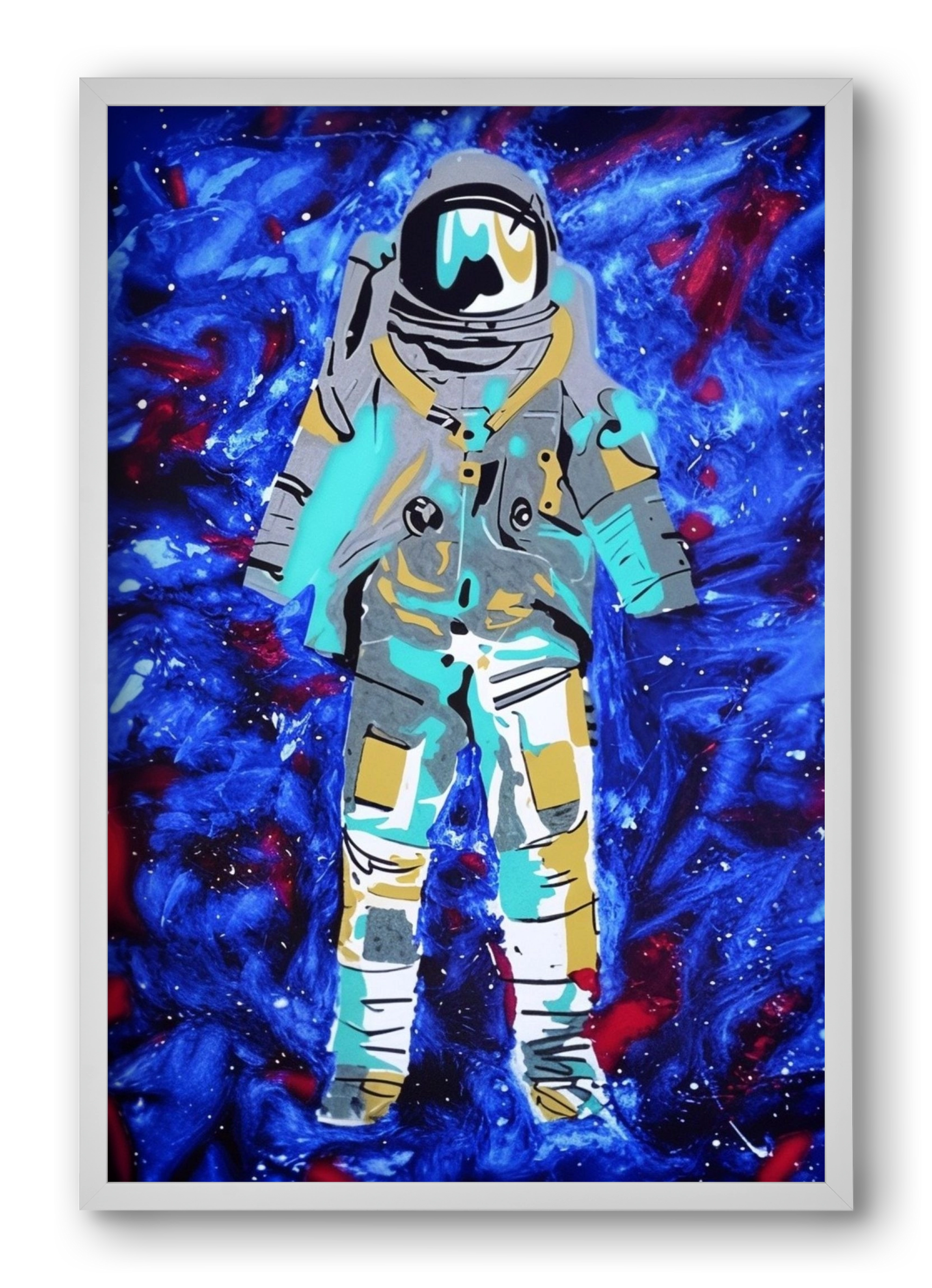 Astronaut, 40x60 cm (40x60 cm), Fehér keret