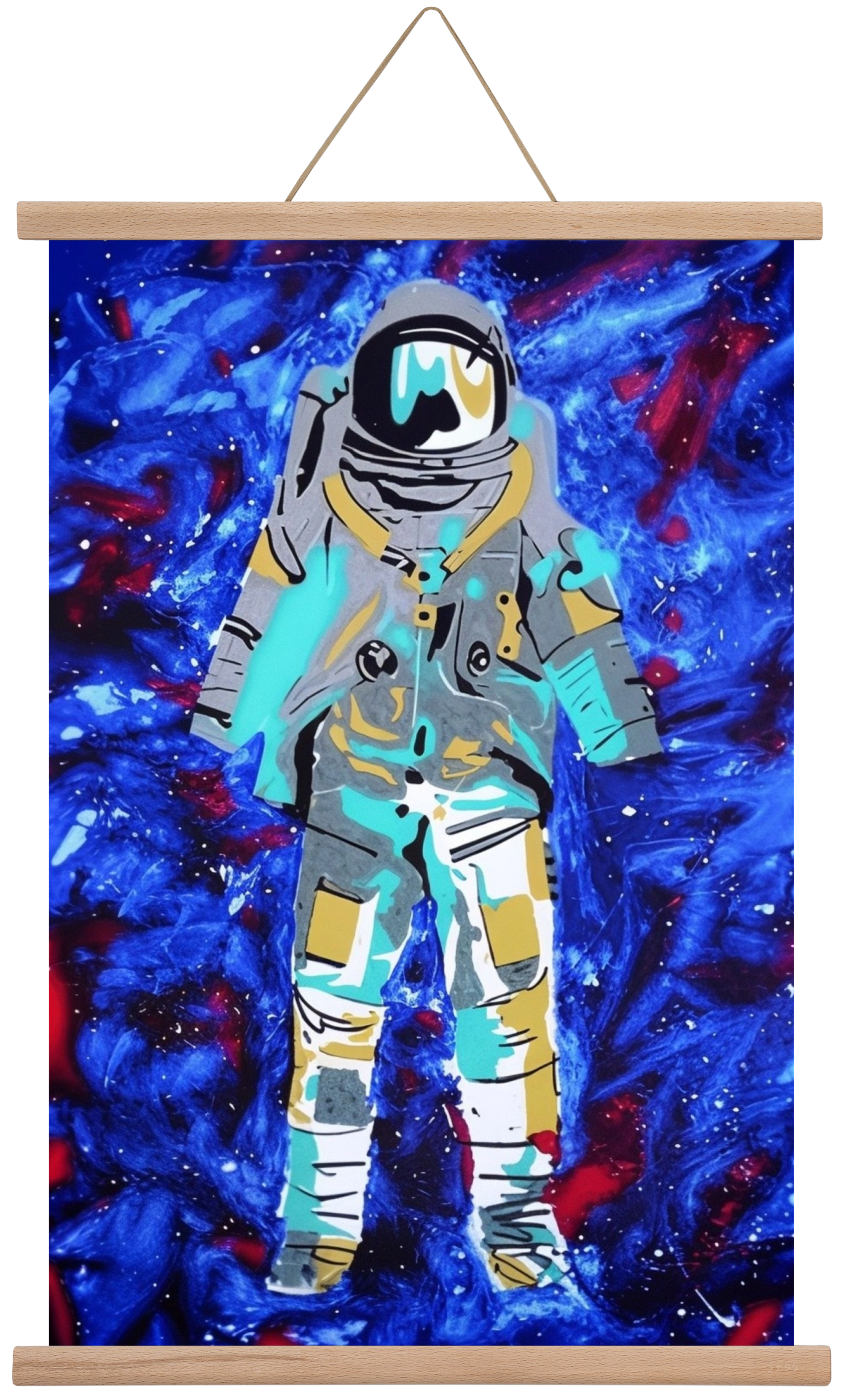 Astronaut, 40x60 cm (40x60 cm), Tölgy akasztó