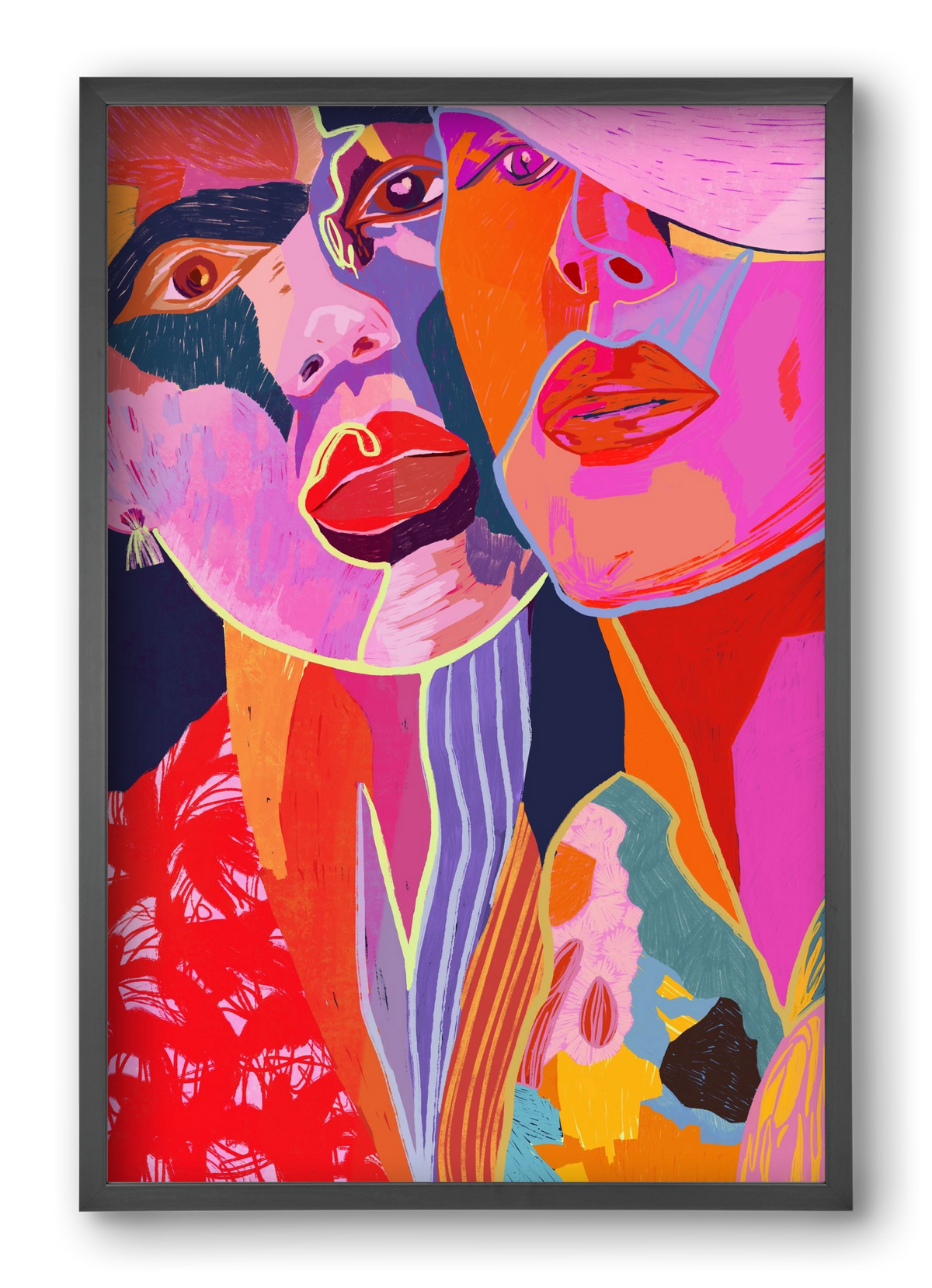 Soulmates, 40x60 cm (40x60 cm), Fekete keret