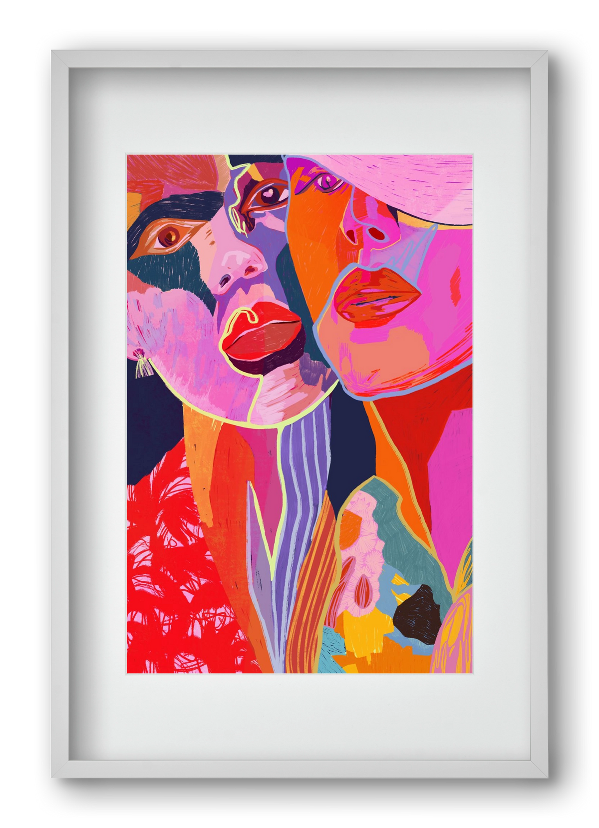 Soulmates, 40x60 cm (30x45 cm), Fehér keret, paszpartuval