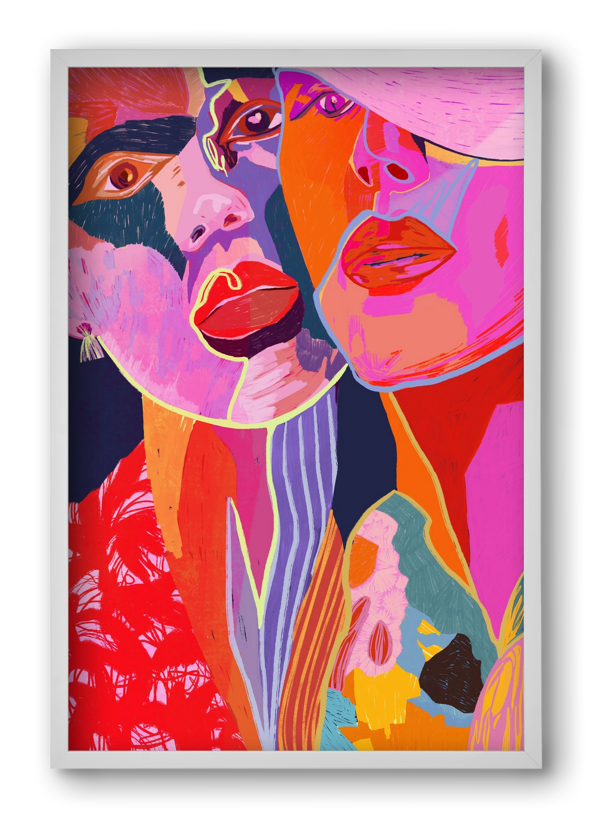 Soulmates, 40x60 cm (40x60 cm), Fehér keret