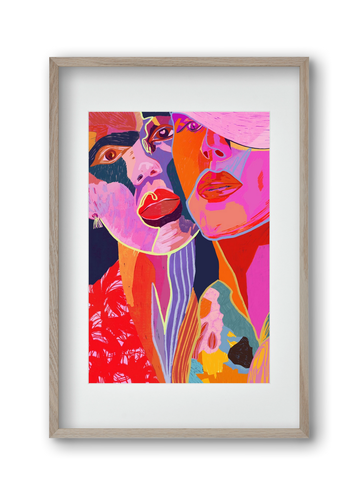 Soulmates, 30x45 cm (20x30 cm), Tölgy keret, paszpartuval