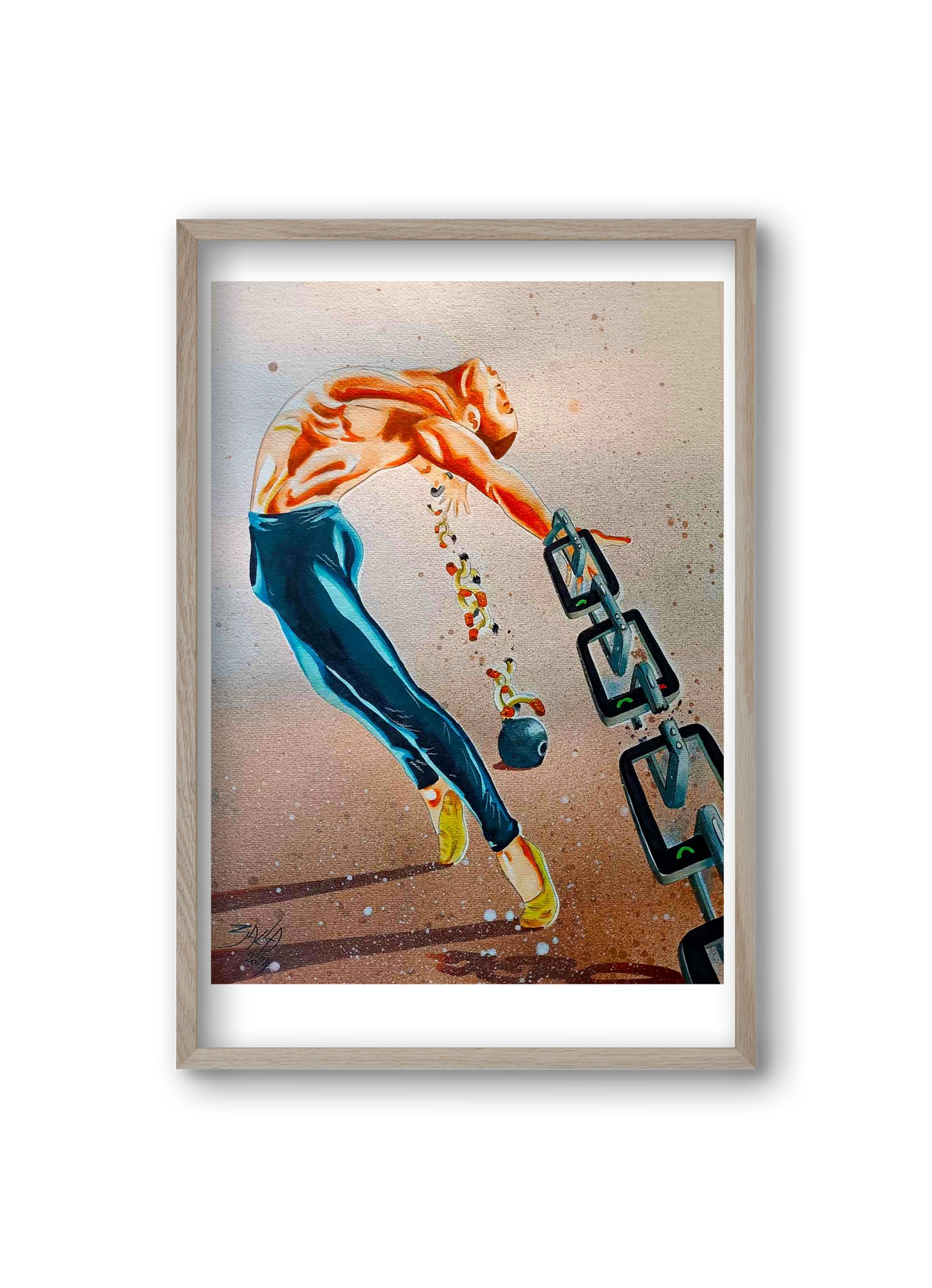 dependence, 20x30 cm (20x30 cm), Tölgy keret