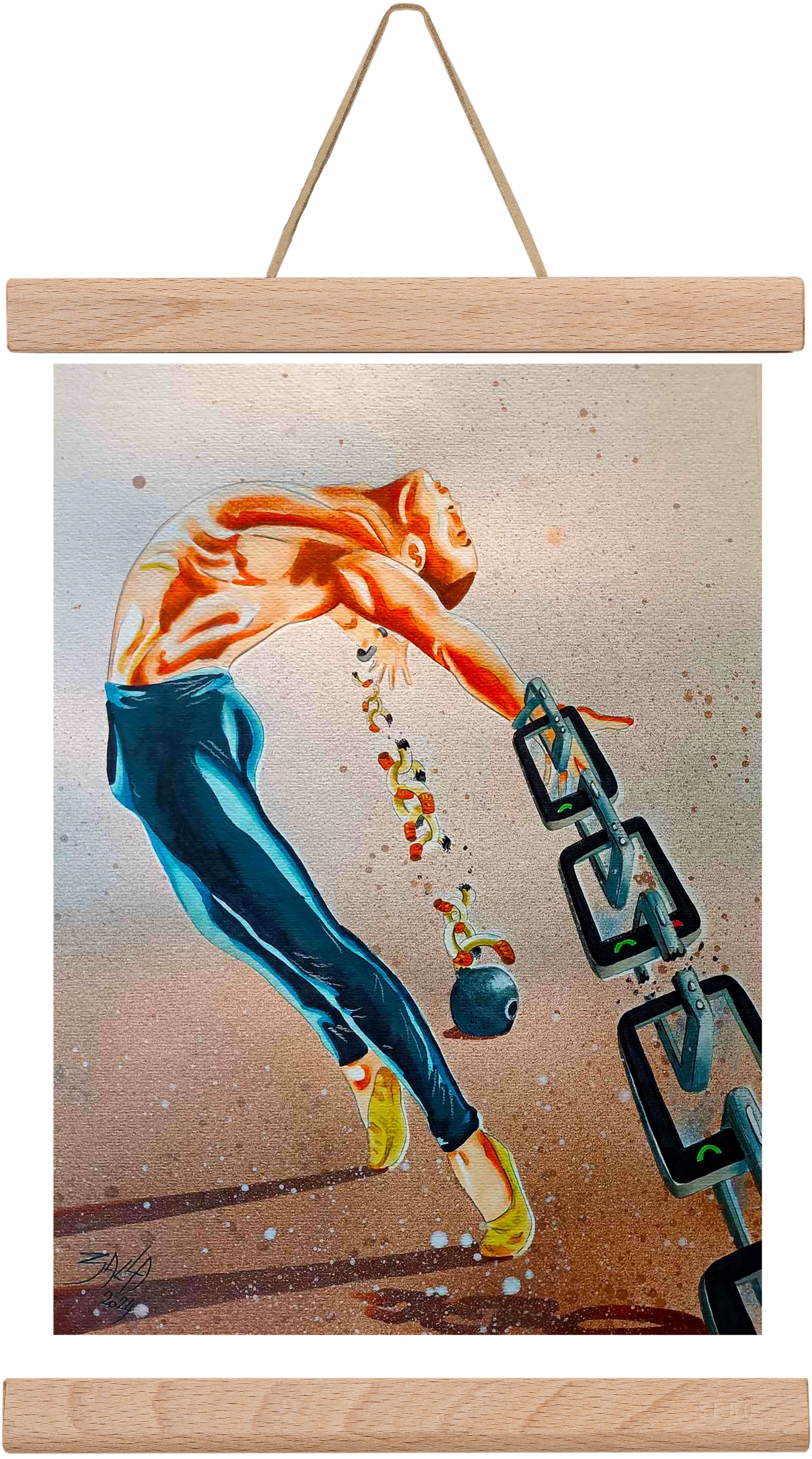 dependence, 20x30 cm (20x30 cm), Tölgy akasztó