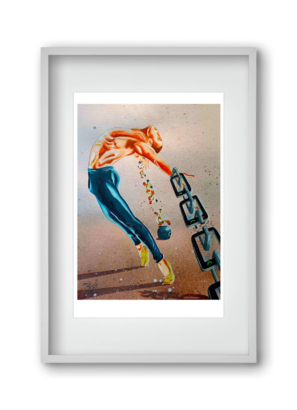 dependence, 30x45 cm (20x30 cm), Fehér keret, paszpartuval