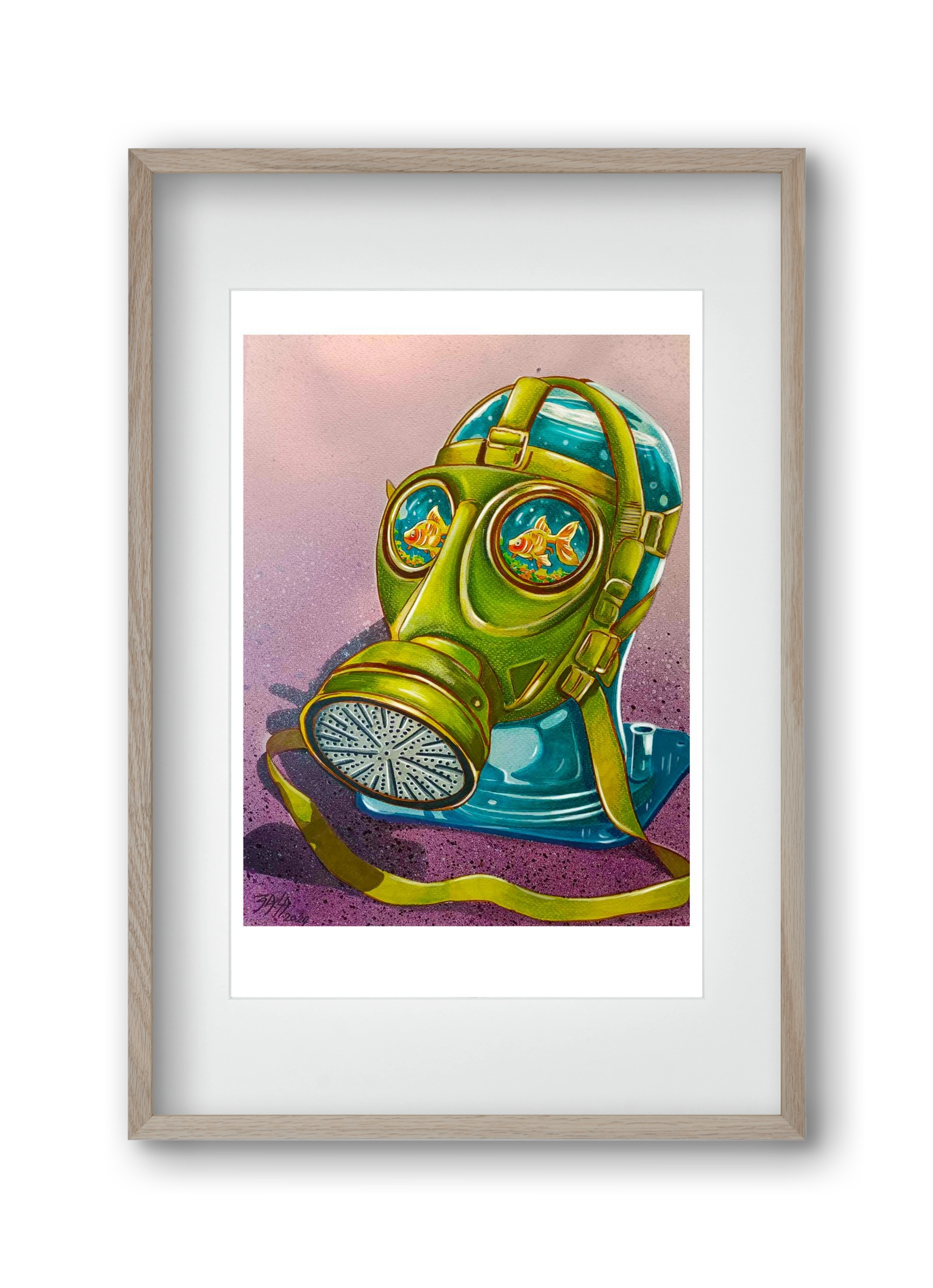no comment, 30x45 cm (20x30 cm), Tölgy keret, paszpartuval