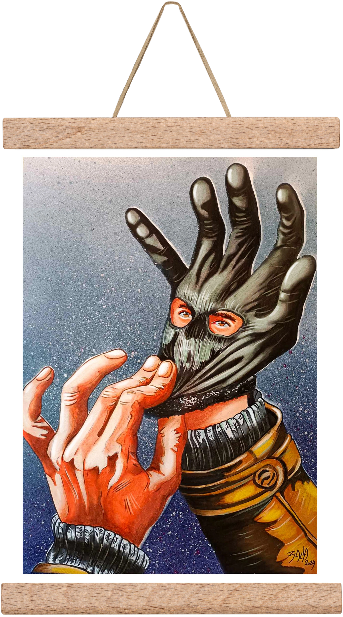 online terror, 20x30 cm (20x30 cm), Tölgy akasztó