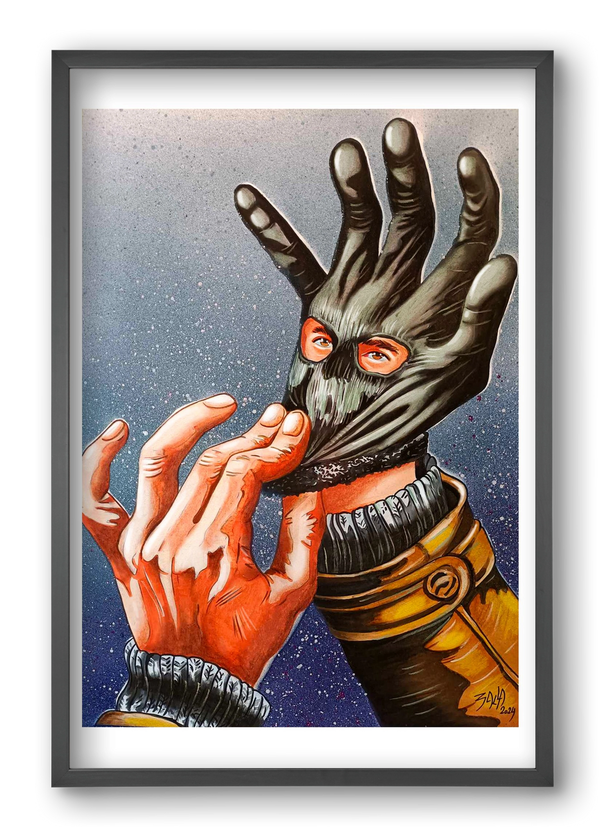 online terror, 40x60 cm (40x60 cm), Fekete keret