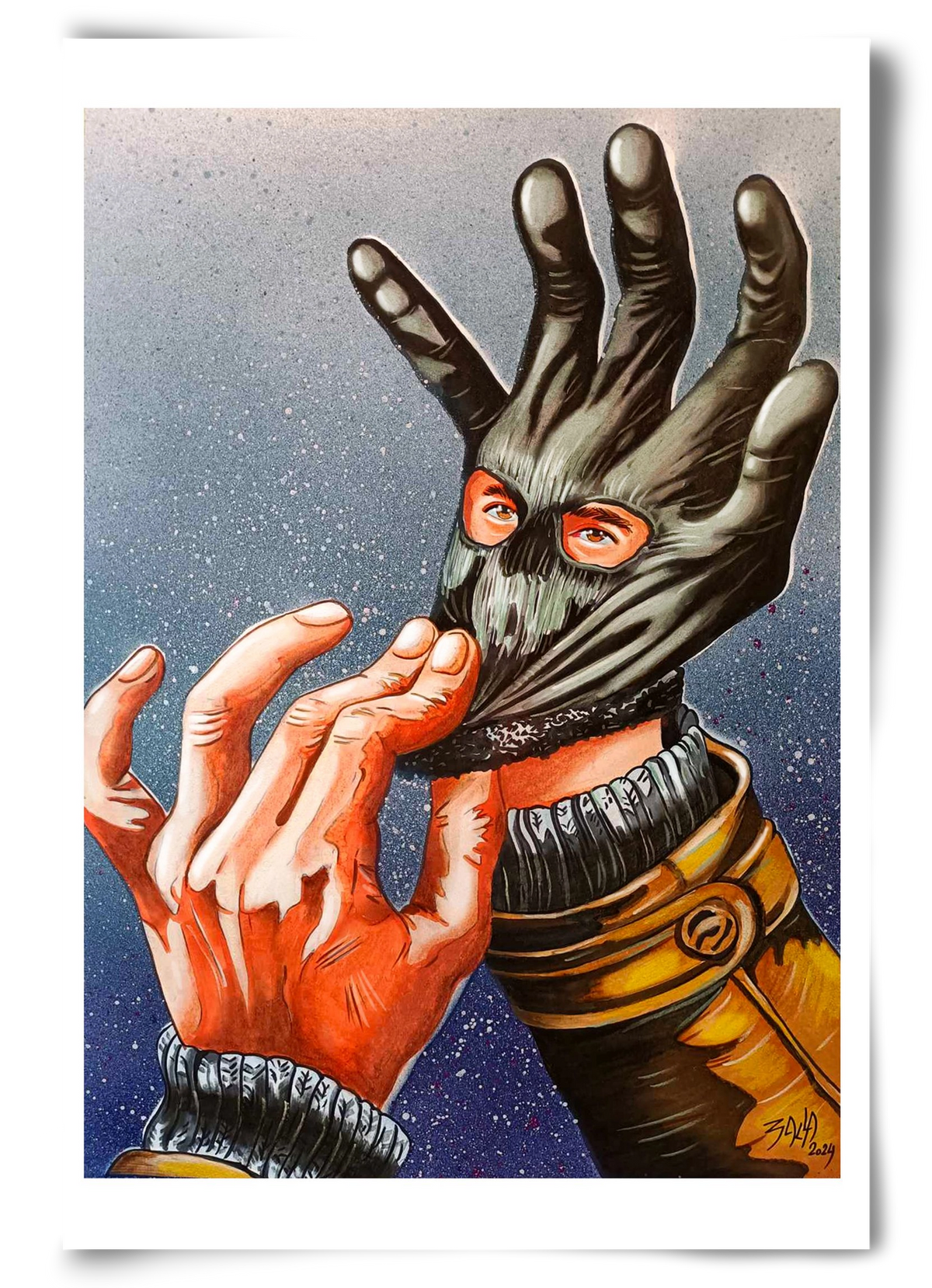 online terror, 60x90 cm, Keret nélkül