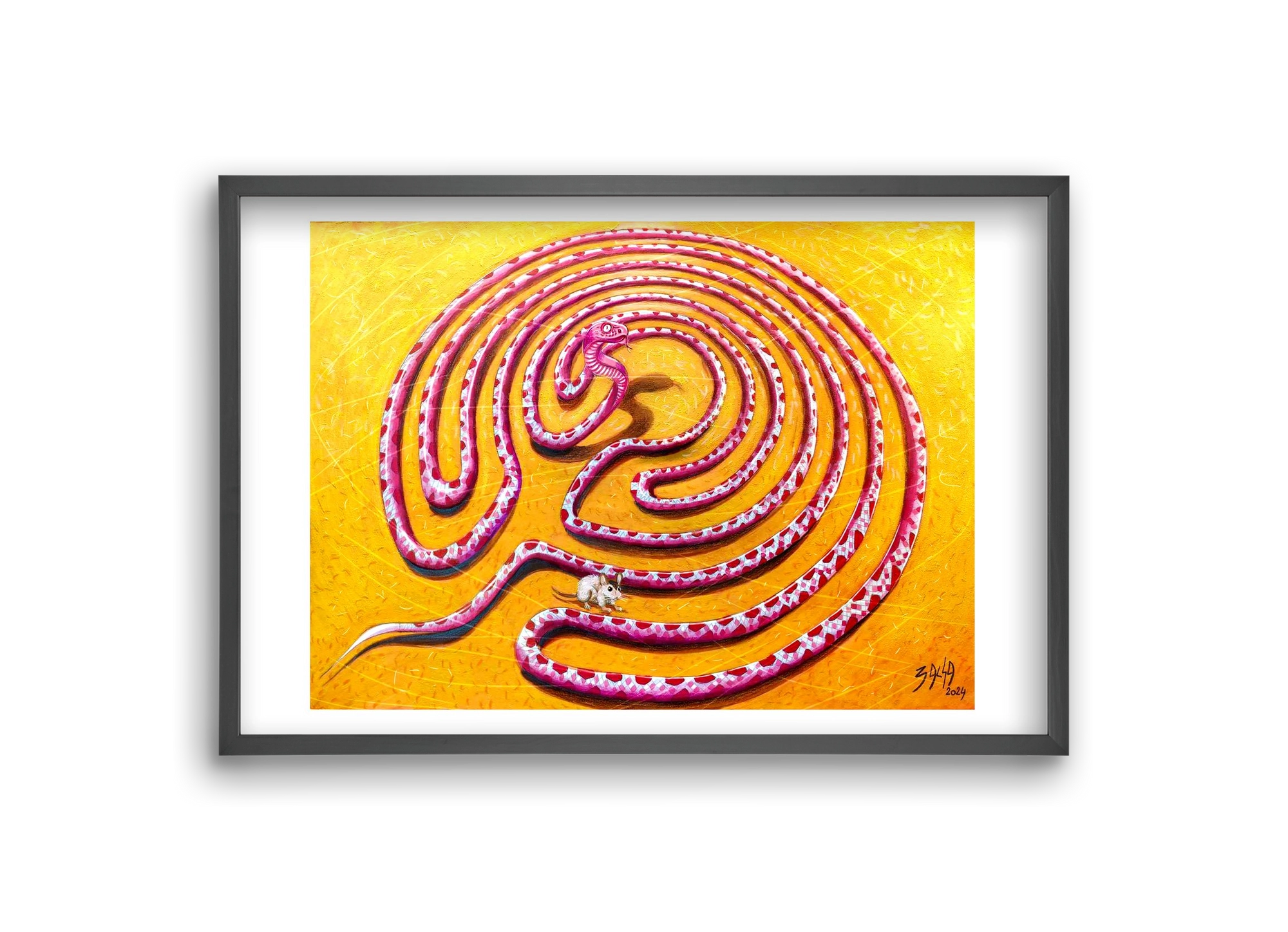 tévút, 30x20 cm (30x20 cm), Fekete keret