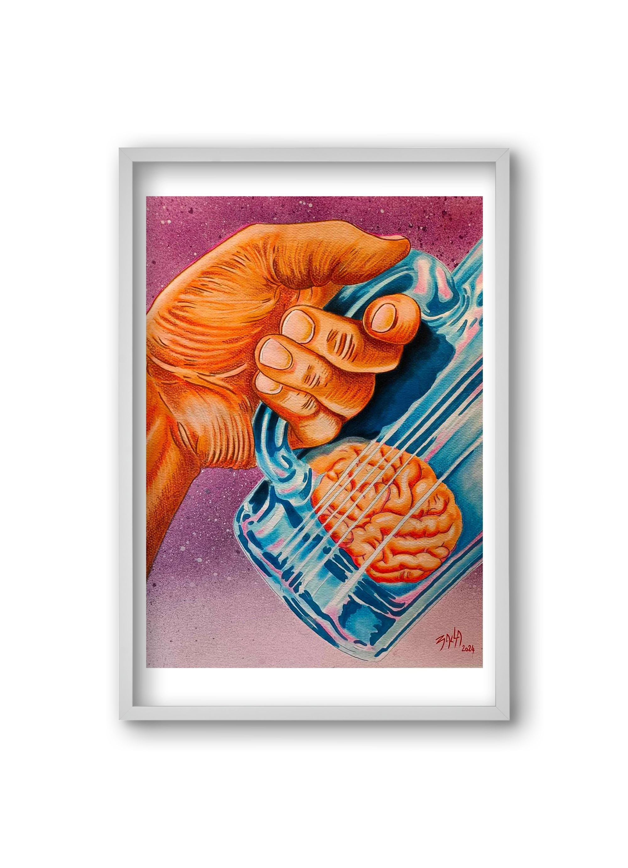 beer, 20x30 cm (20x30 cm), Fehér keret