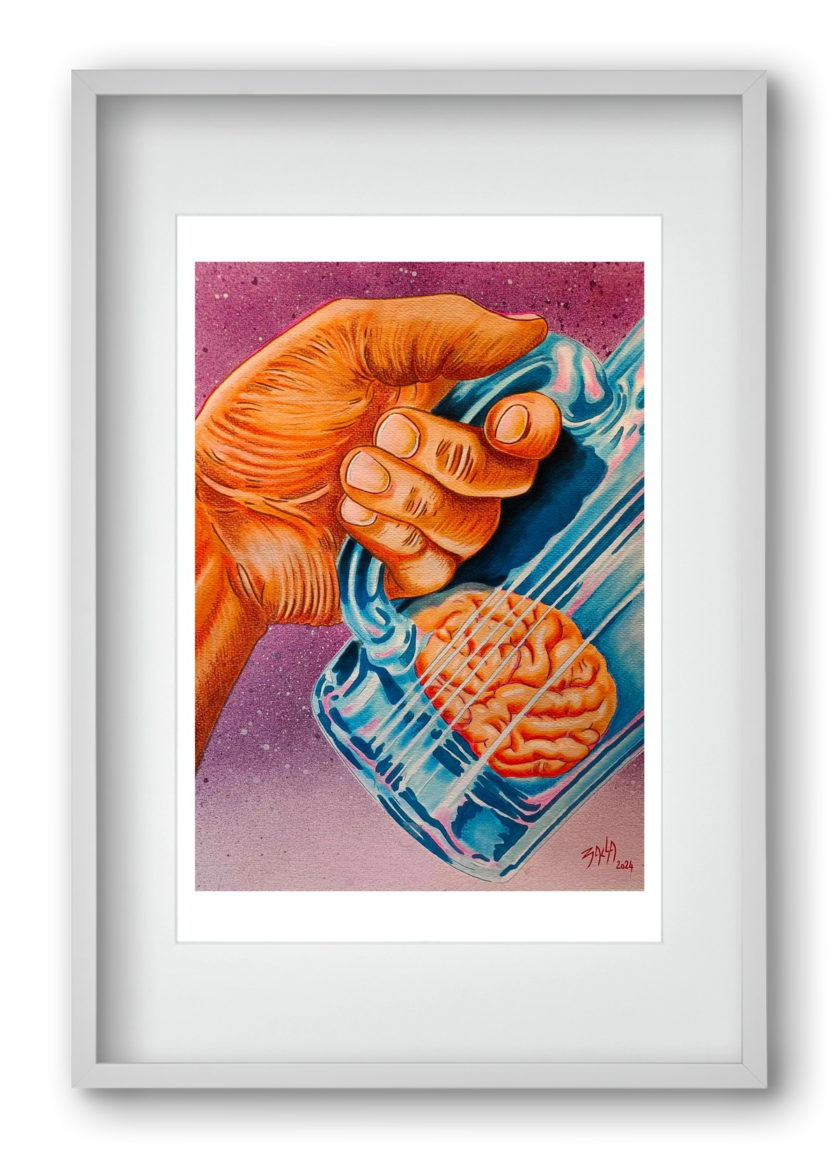 beer, 40x60 cm (30x45 cm), Fehér keret, paszpartuval