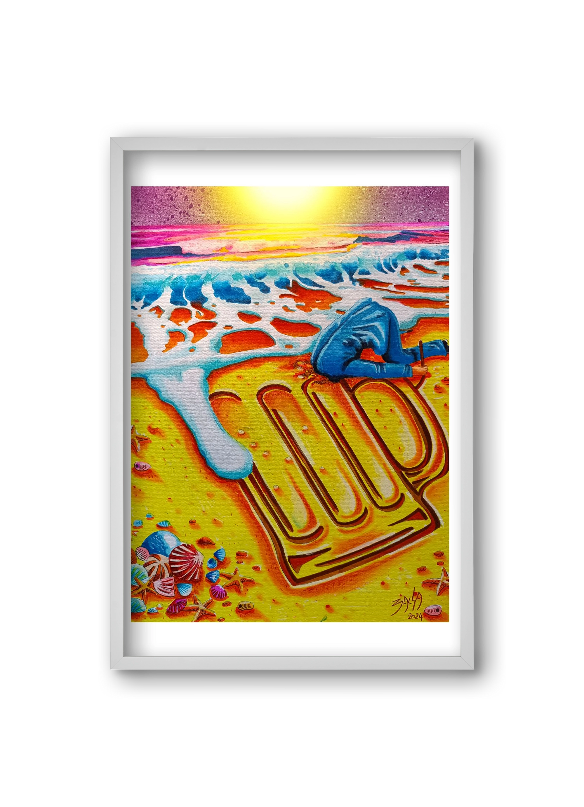 beer II., 20x30 cm (20x30 cm), Fehér keret