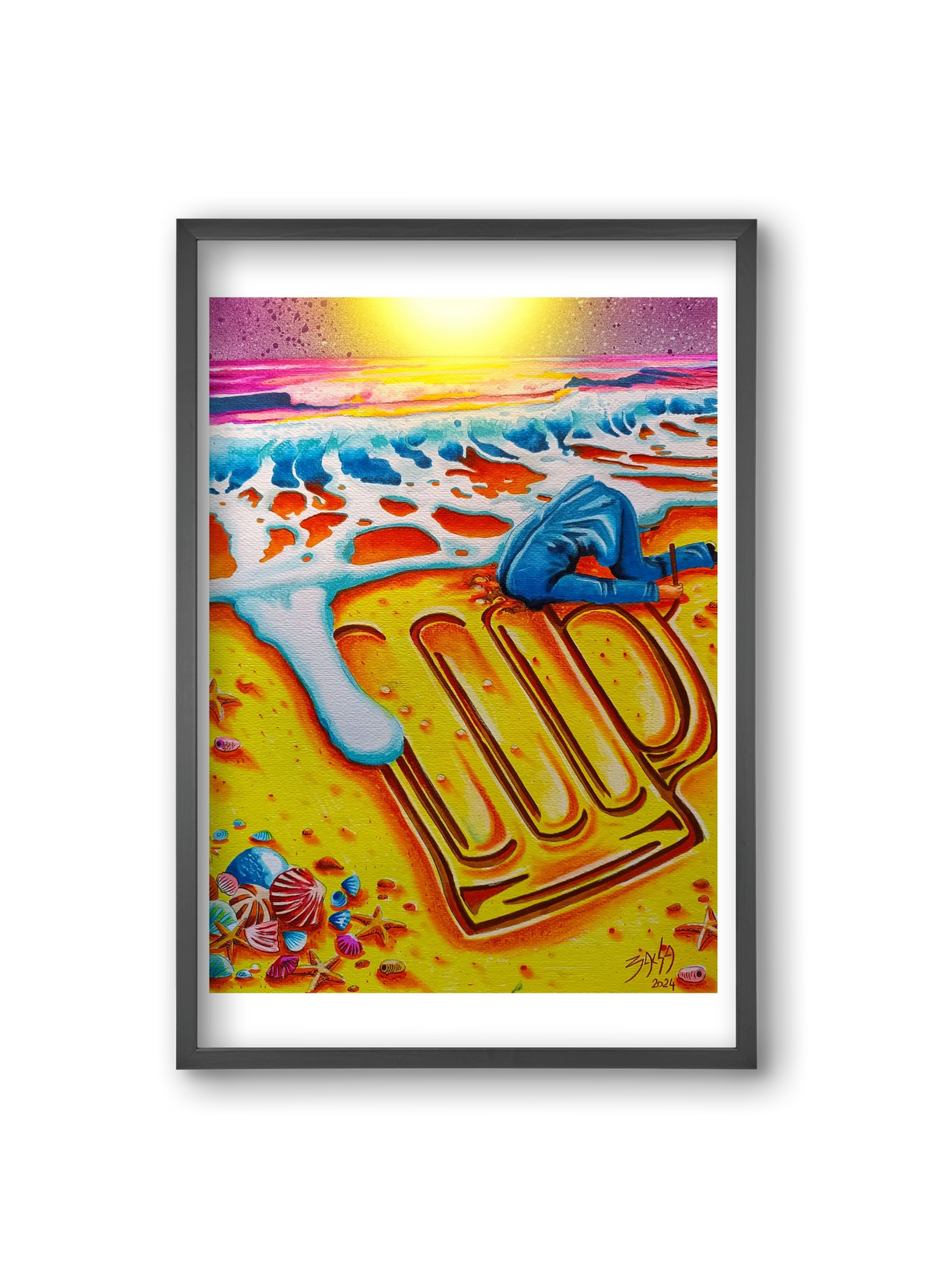 beer II., 20x30 cm (20x30 cm), Fekete keret
