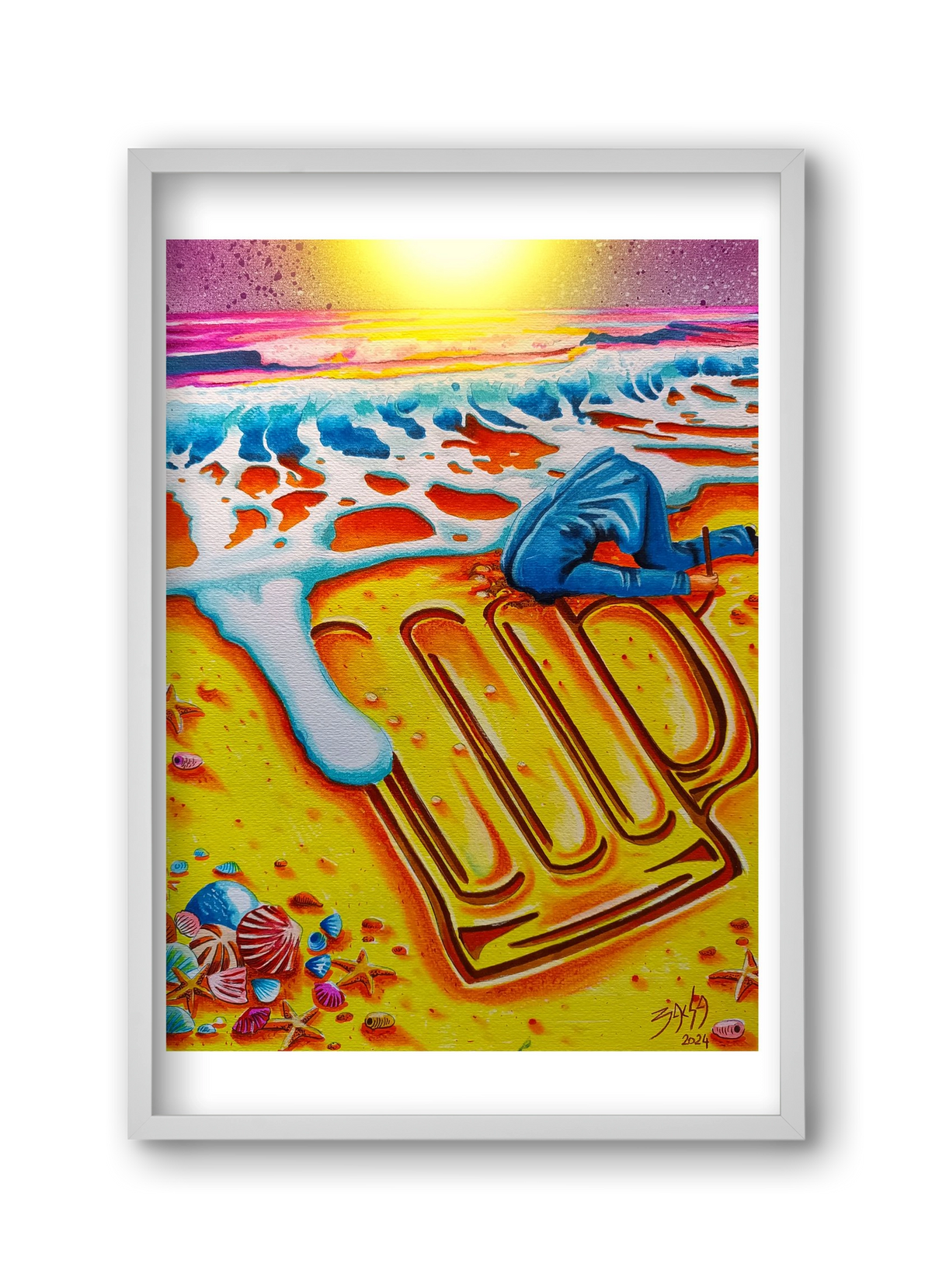 beer II., 30x45 cm (30x45 cm), Fehér keret