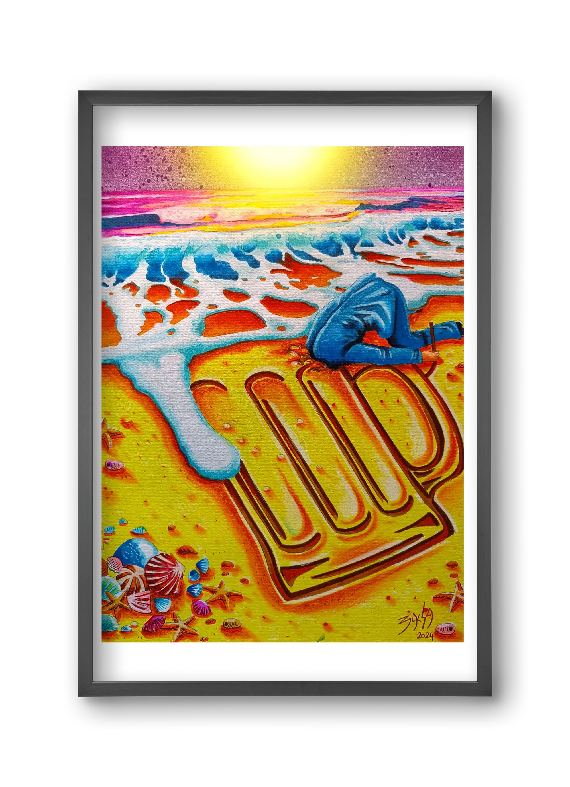 beer II., 30x45 cm (30x45 cm), Fekete keret