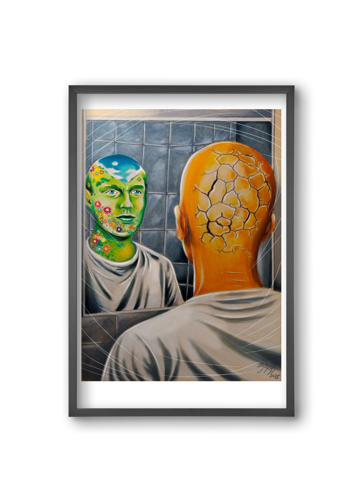mirror, 20x30 cm (20x30 cm), Fekete keret