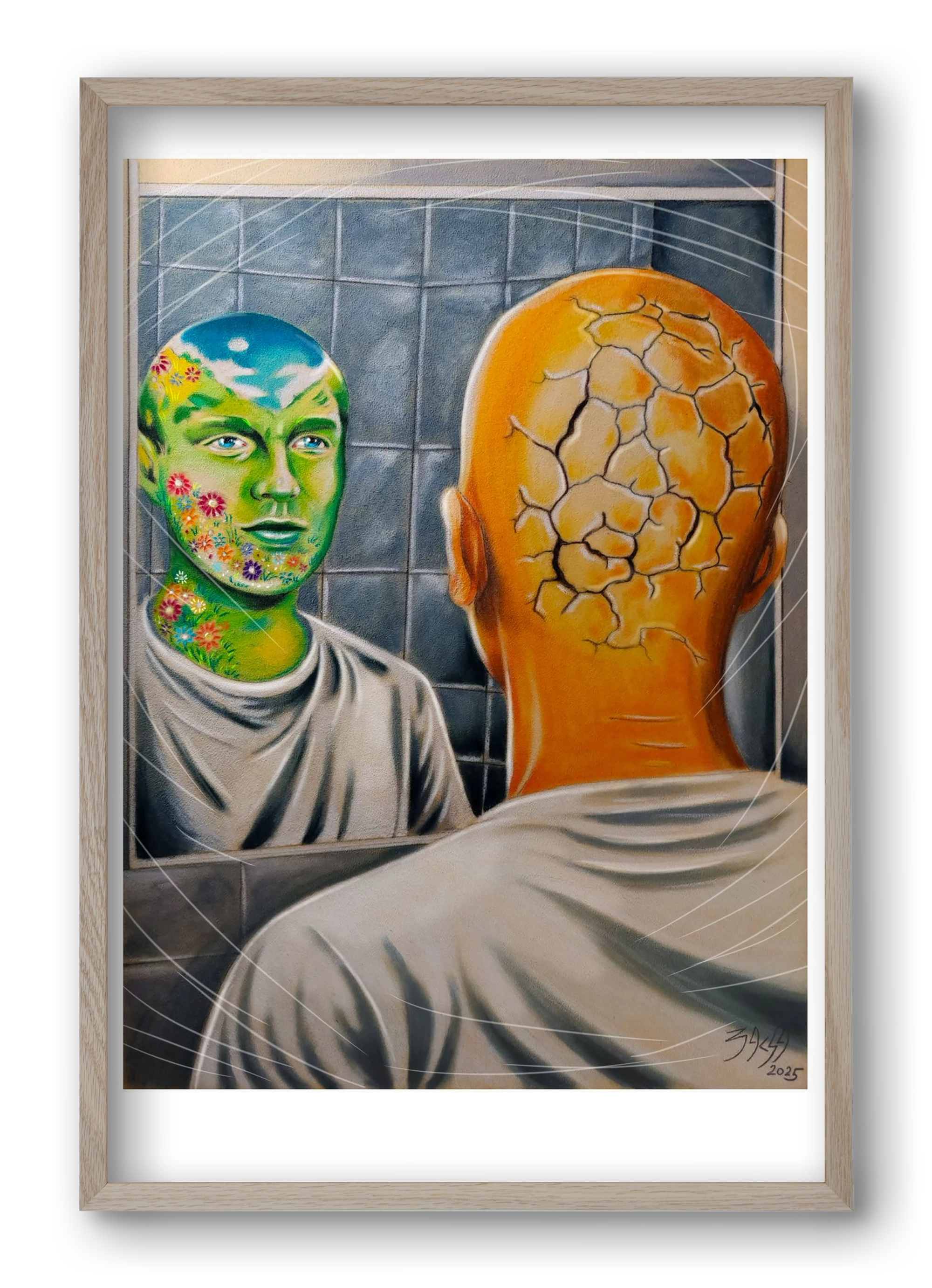 mirror, 40x60 cm (40x60 cm), Tölgy keret