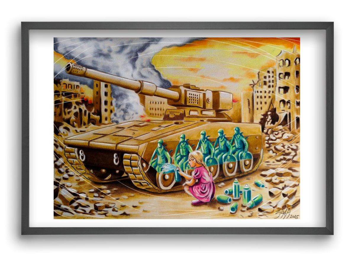 graffiti, 60x40 cm (60x40 cm), Fekete keret