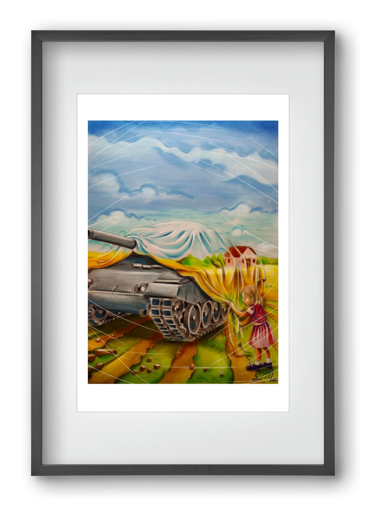 invisible, 40x60 cm (30x45 cm), Fekete keret, paszpartuval