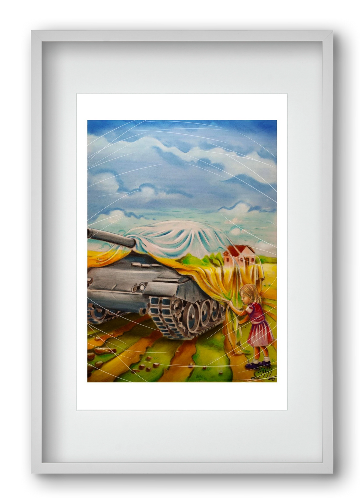 invisible, 40x60 cm (30x45 cm), Fehér keret, paszpartuval