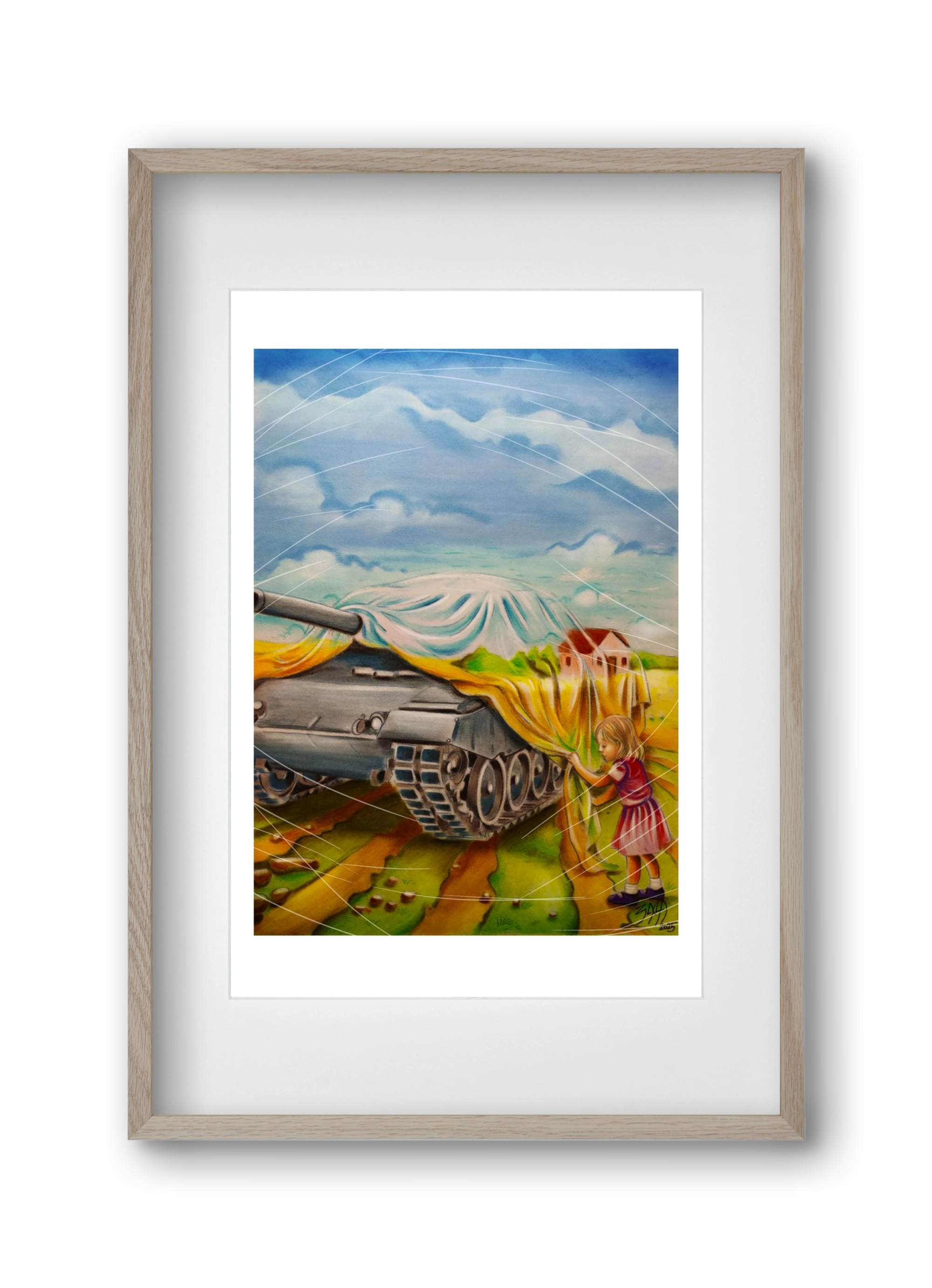 invisible, 30x45 cm (20x30 cm), Tölgy keret, paszpartuval