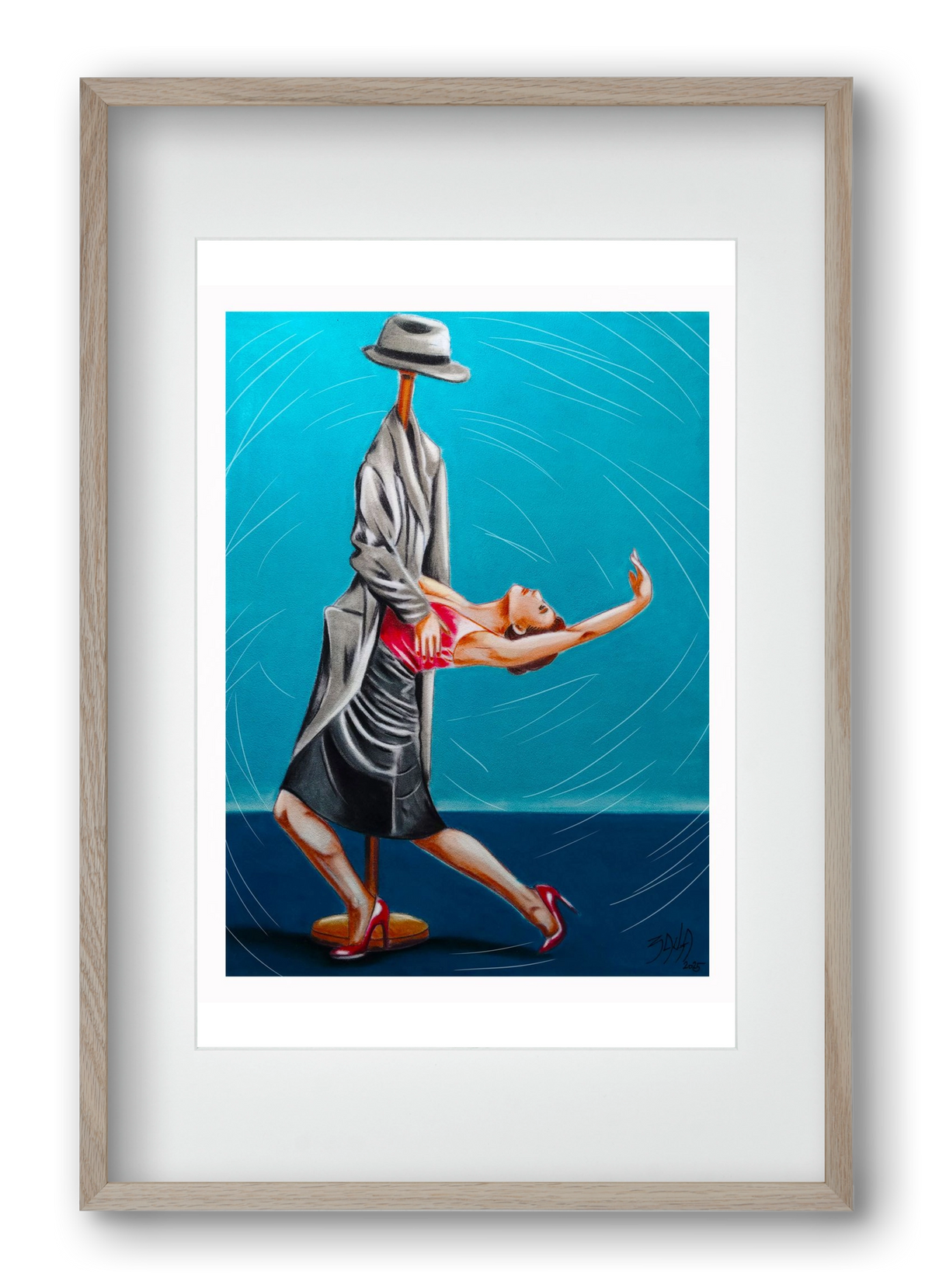 egyedül, 40x60 cm (30x45 cm), Tölgy keret, paszpartuval
