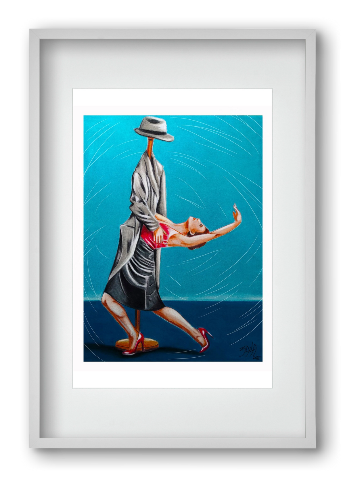 egyedül, 40x60 cm (30x45 cm), Fehér keret, paszpartuval