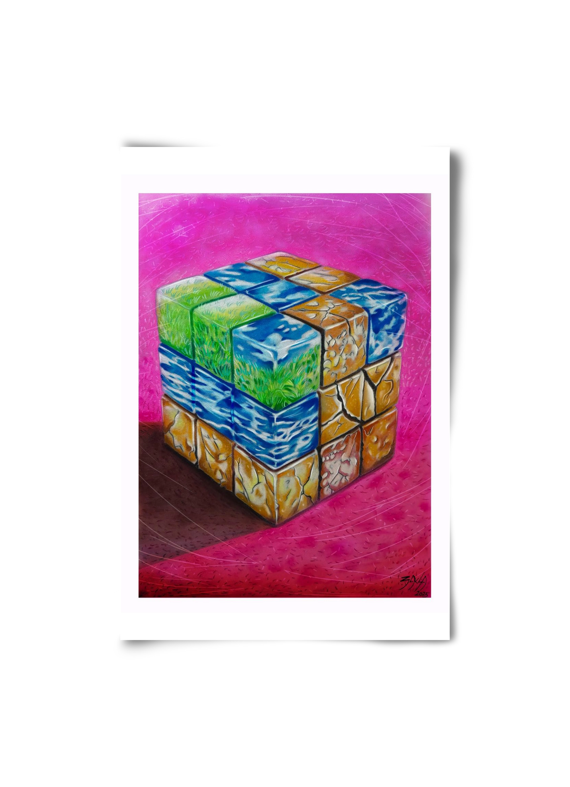 bűvös kocka, 20x30 cm, Keret nélkül