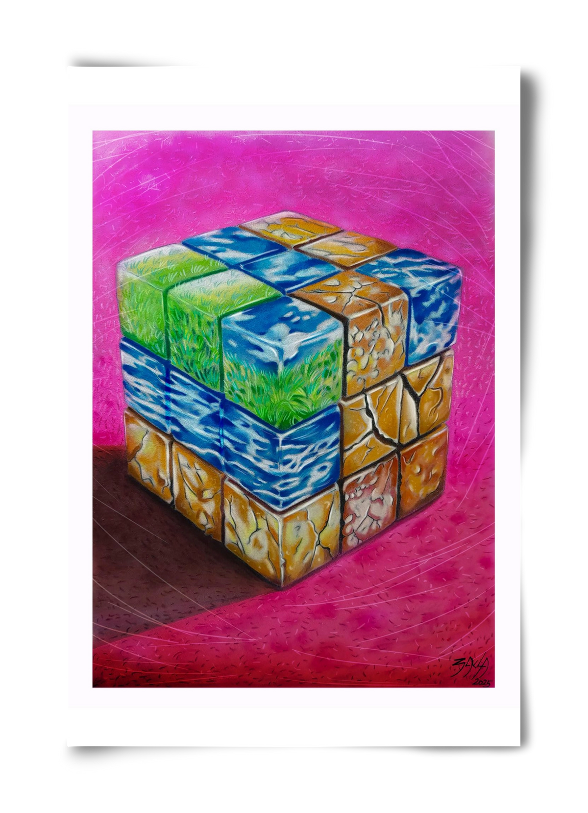 bűvös kocka, 40x60 cm, Keret nélkül