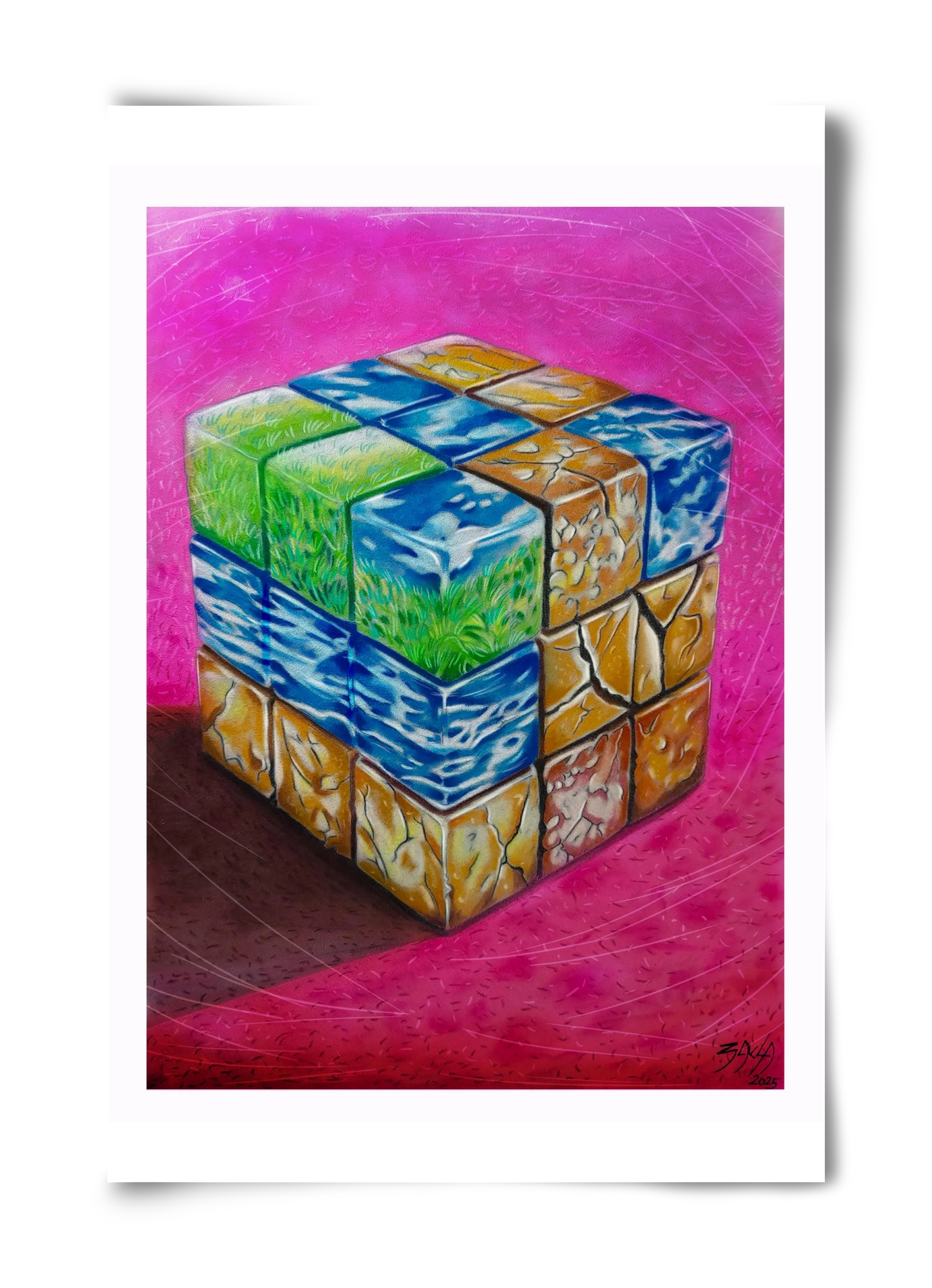 bűvös kocka, 40x60 cm, Keret nélkül