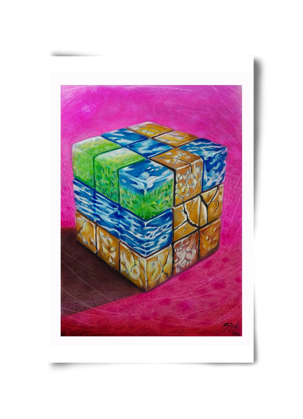 bűvös kocka, 30x45 cm, Keret nélkül