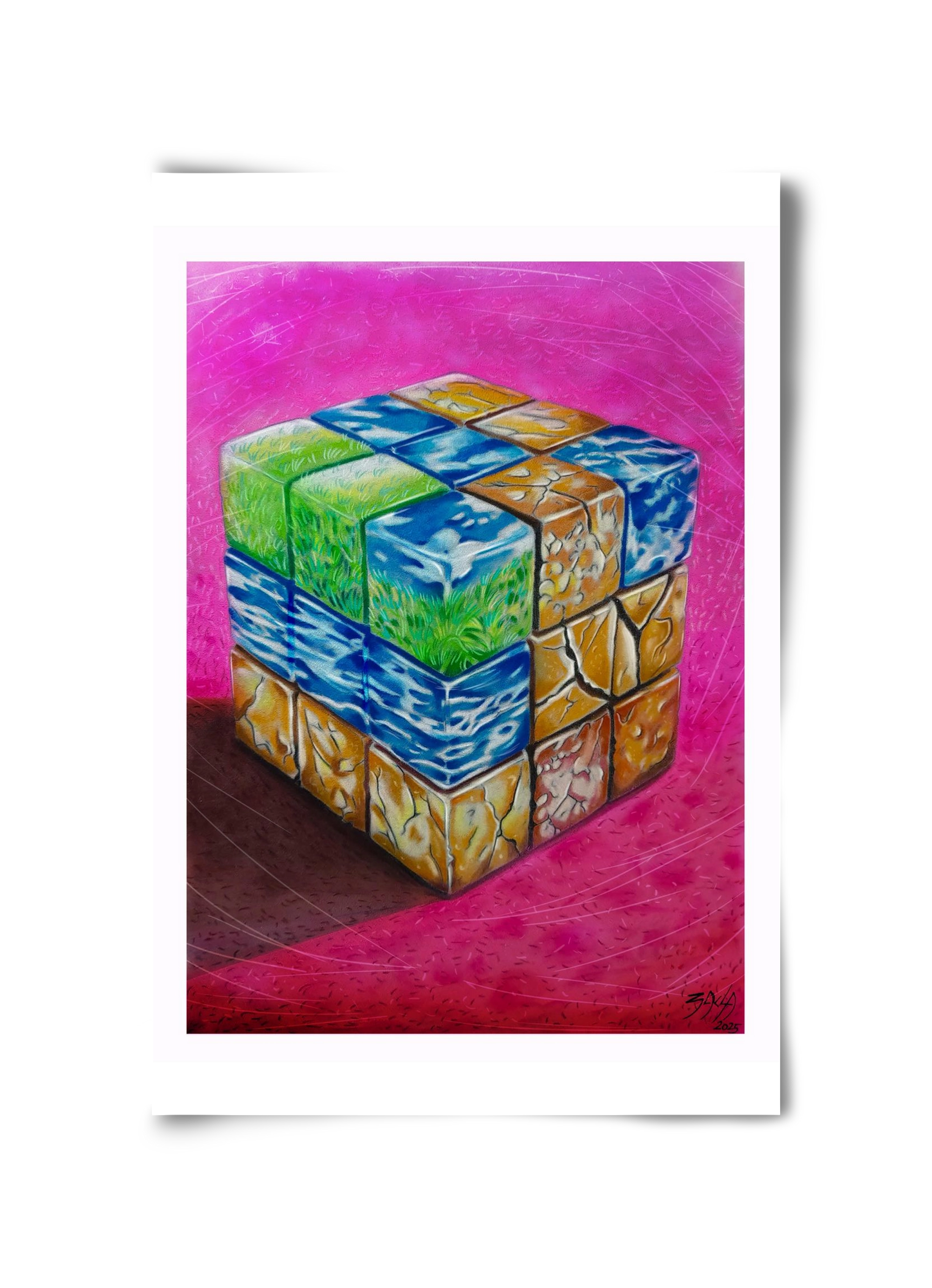 bűvös kocka, 30x45 cm, Keret nélkül