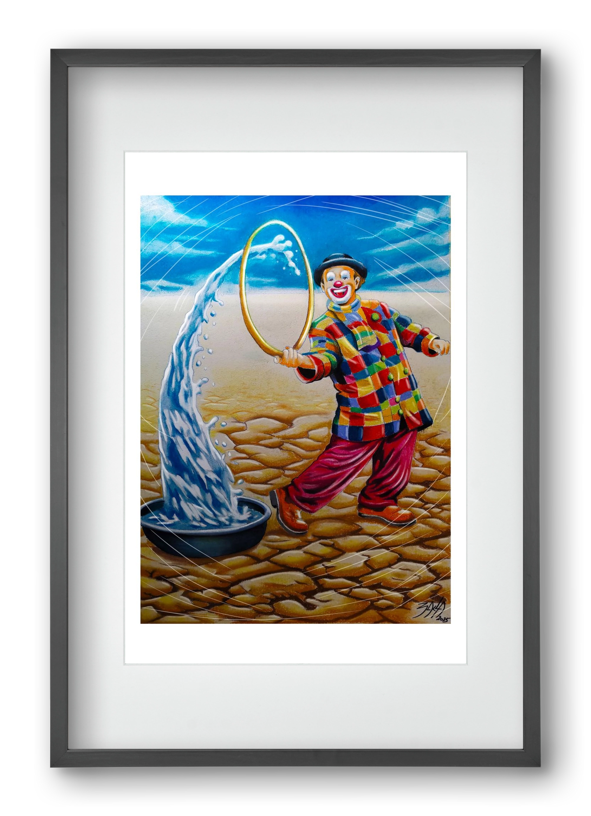 mutatvány, 40x60 cm (30x45 cm), Fekete keret, paszpartuval
