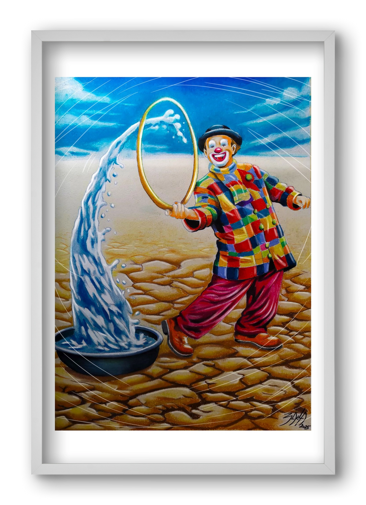 mutatvány, 40x60 cm (40x60 cm), Fehér keret
