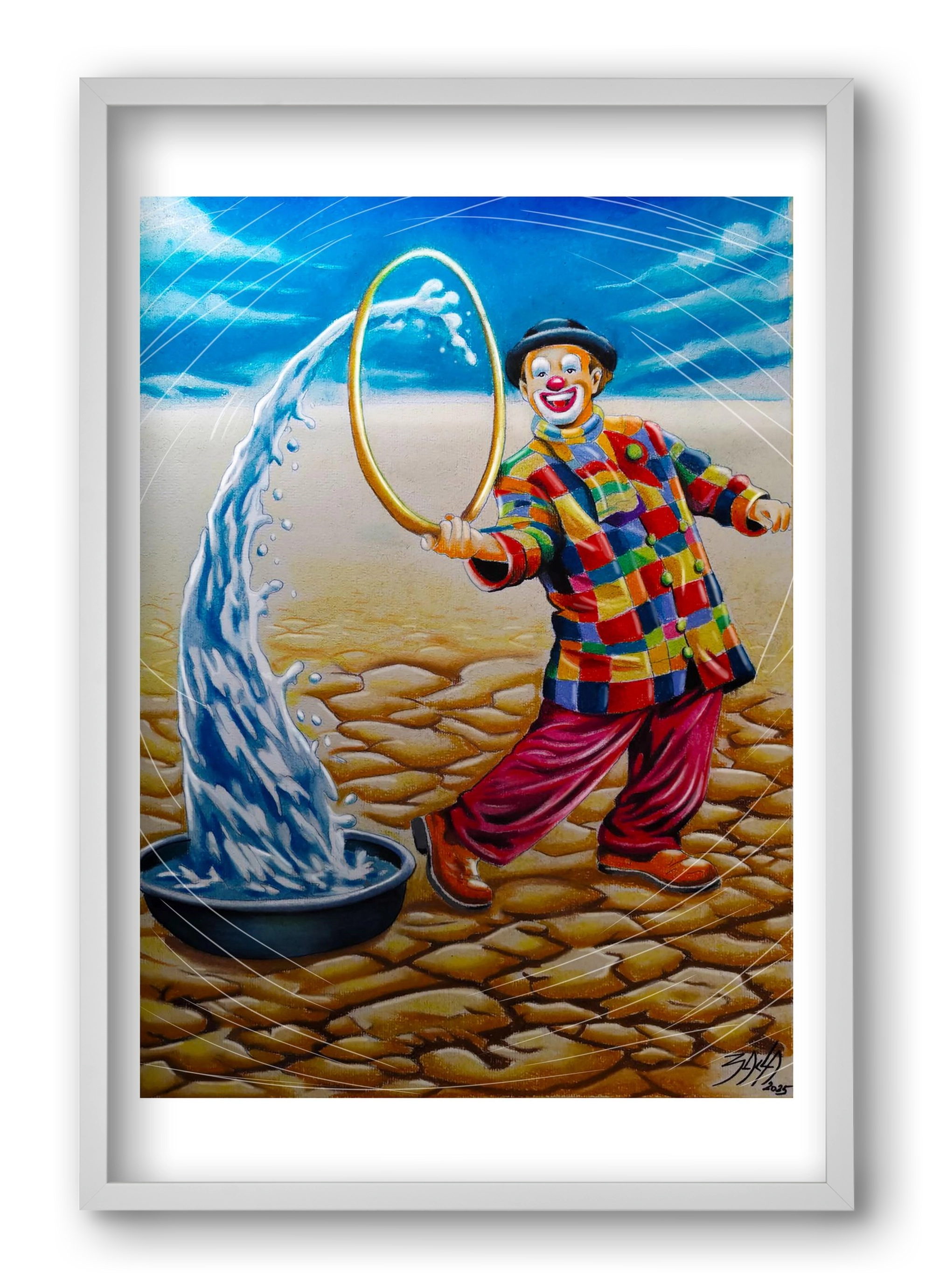 mutatvány, 40x60 cm (40x60 cm), Fehér keret