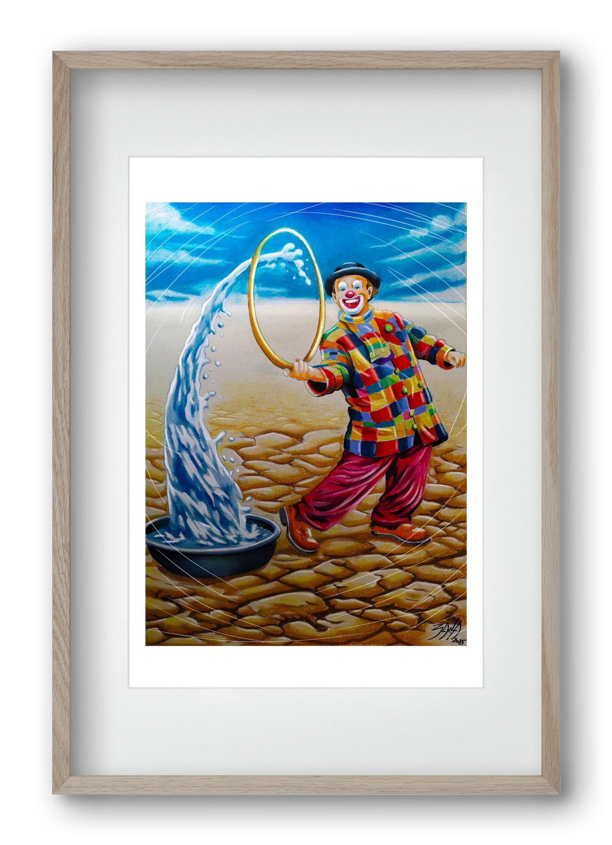 mutatvány, 40x60 cm (30x45 cm), Tölgy keret, paszpartuval