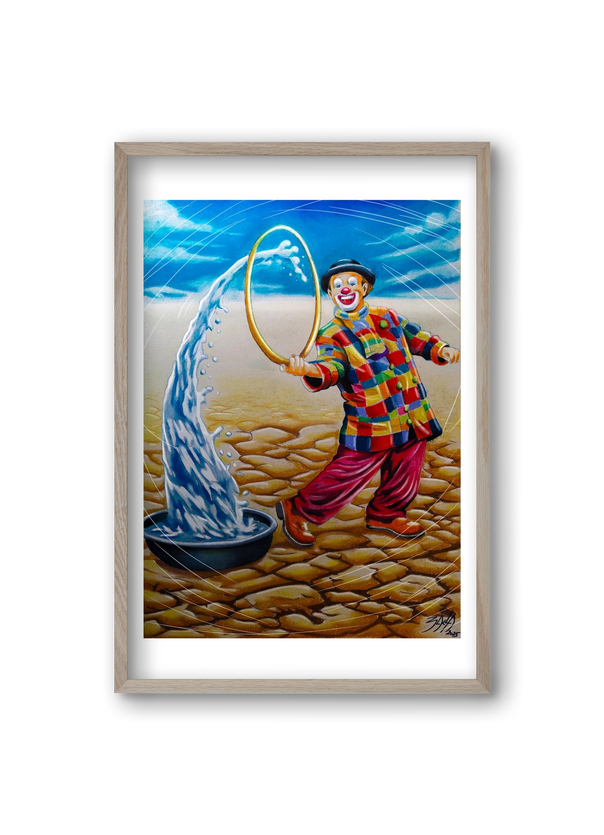 mutatvány, 20x30 cm (20x30 cm), Tölgy keret