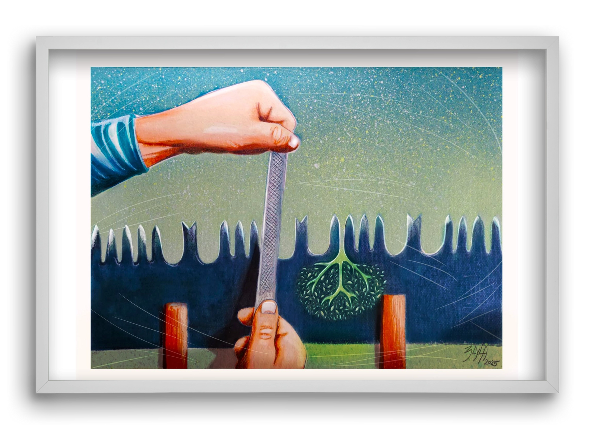 szöveg nélkül, 60x40 cm (60x40 cm), Fehér keret