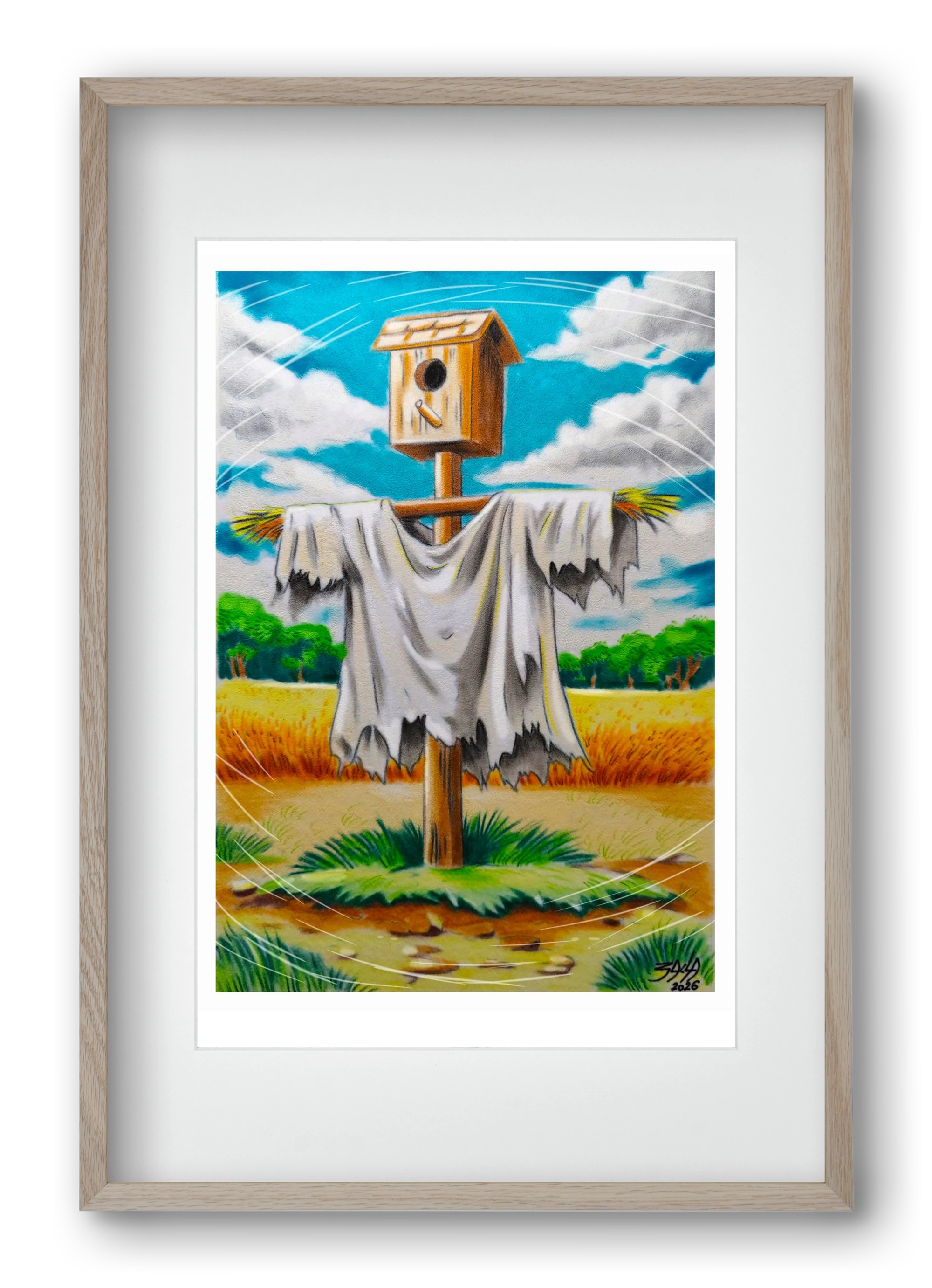 no comment, 40x60 cm (30x45 cm), Tölgy keret, paszpartuval