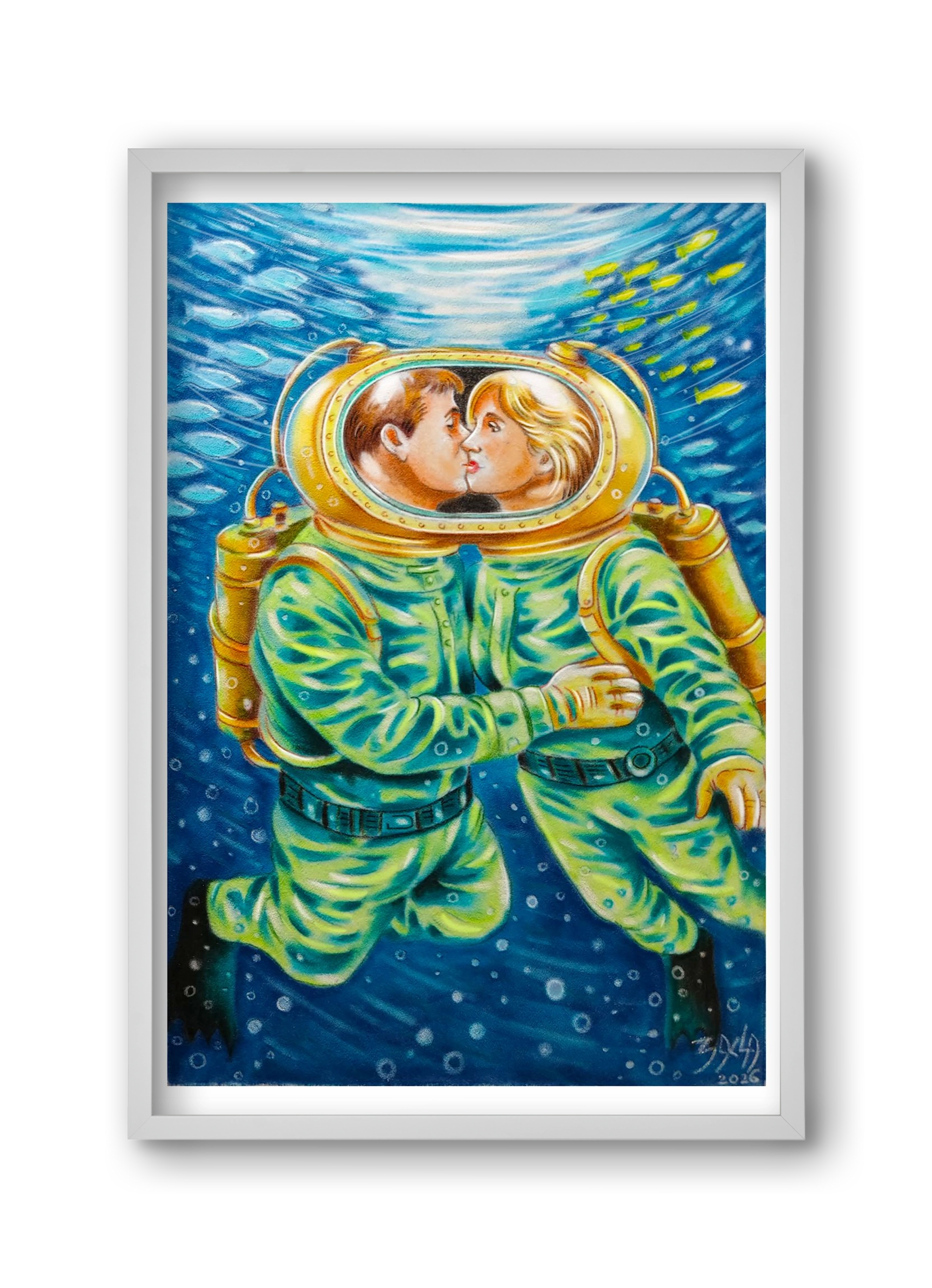 love, 30x45 cm (30x45 cm), Fehér keret