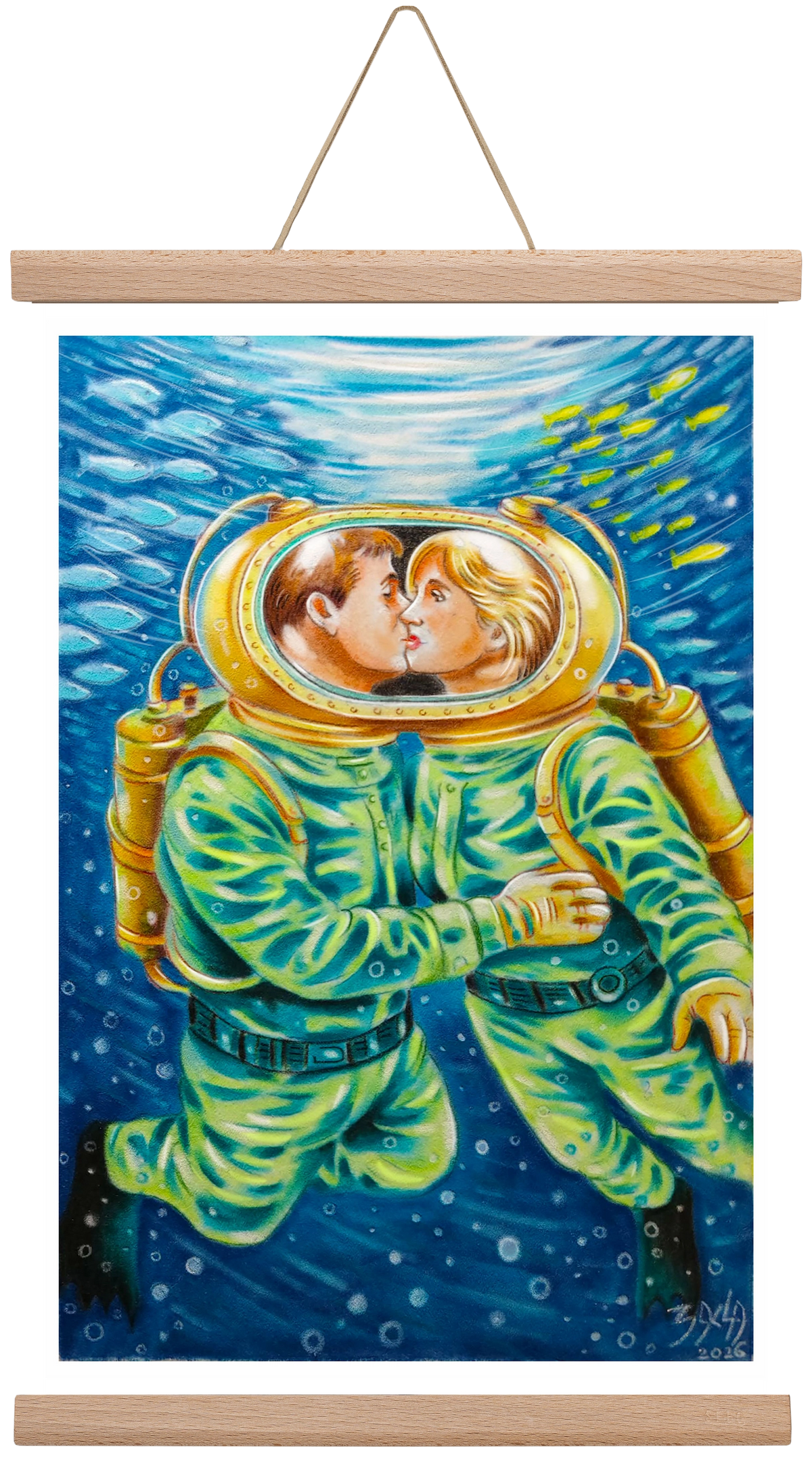 love, 30x45 cm (30x45 cm), Tölgy akasztó