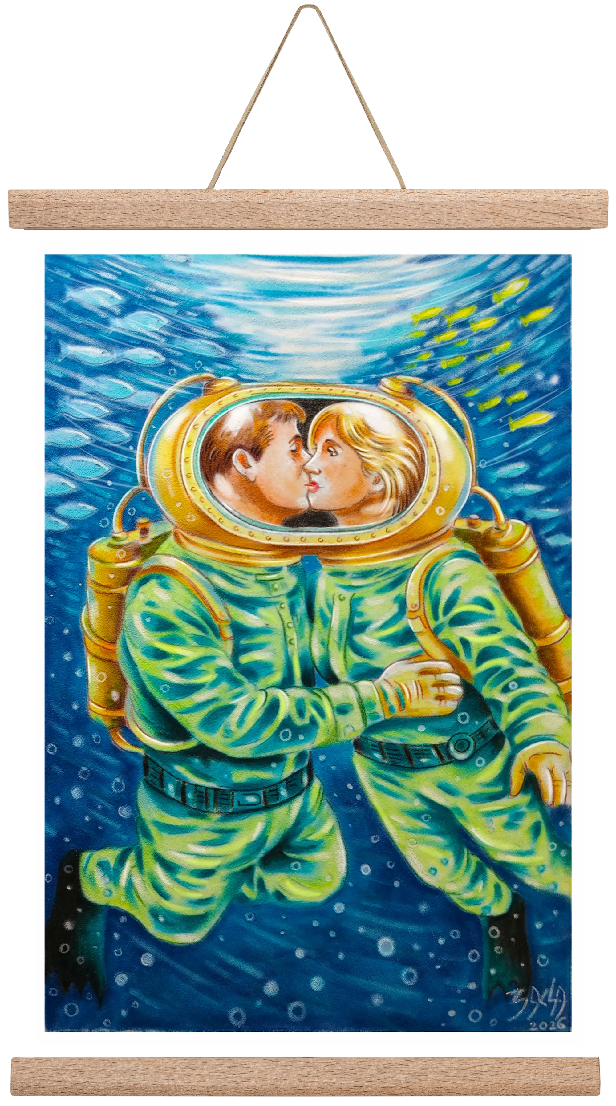 love, 30x45 cm (30x45 cm), Tölgy akasztó