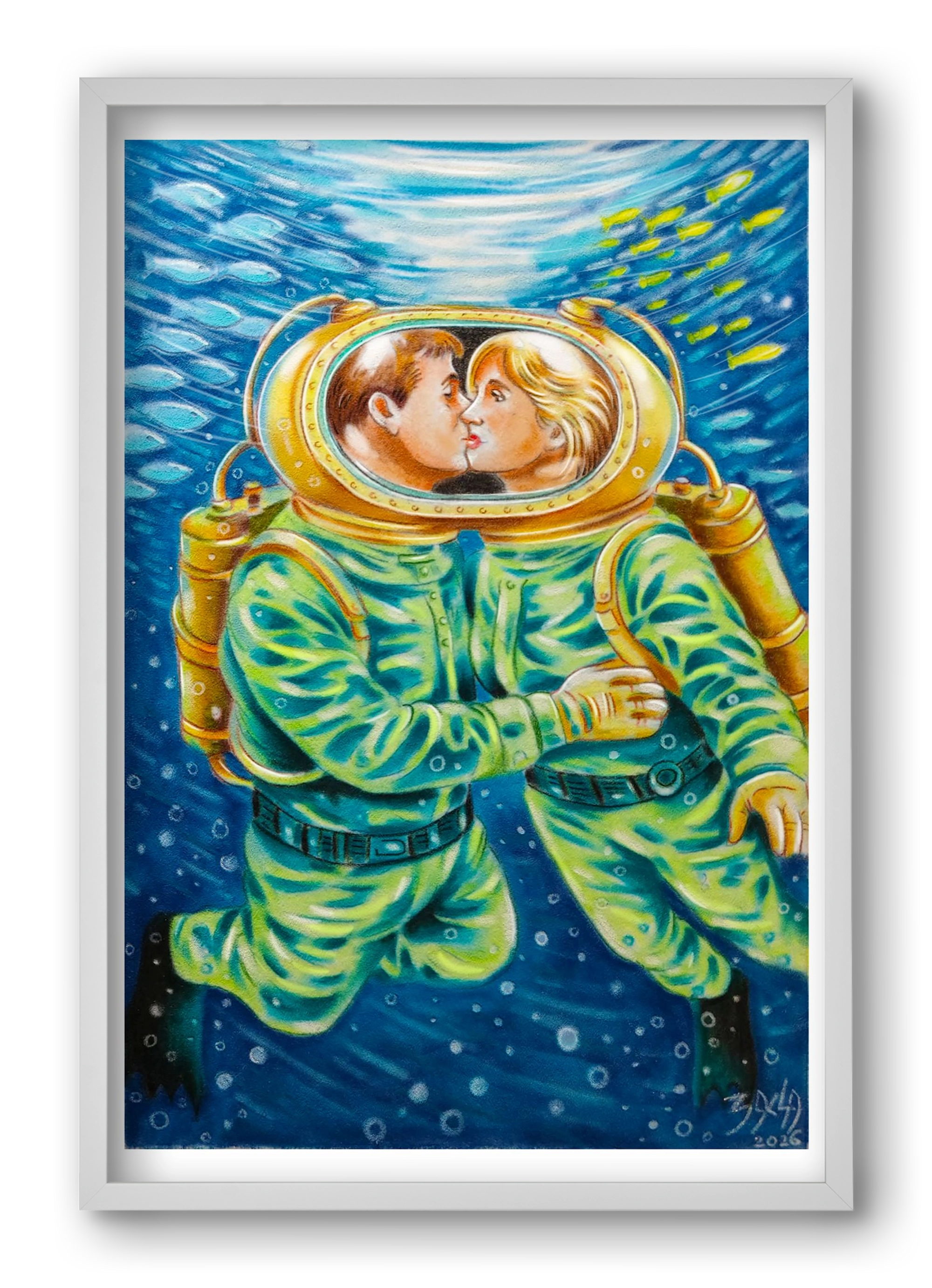 love, 40x60 cm (40x60 cm), Fehér keret