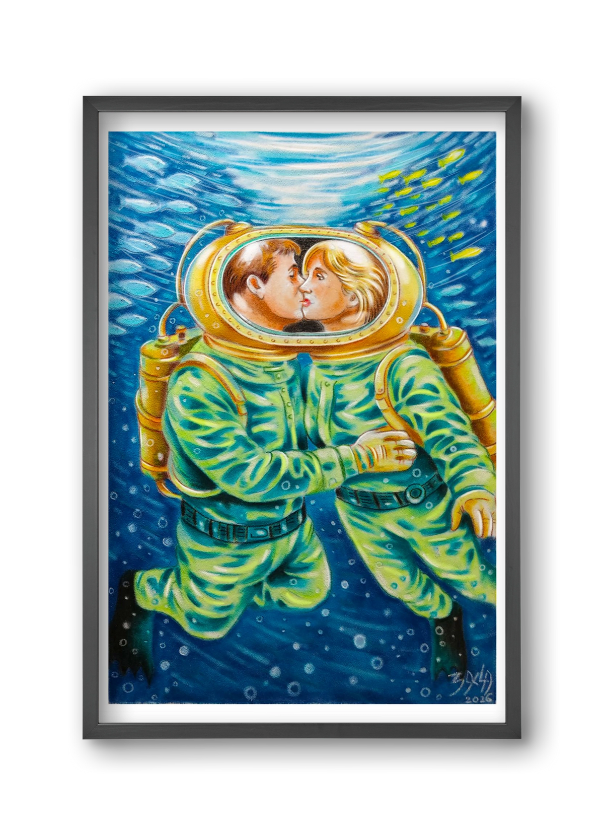 love, 30x45 cm (30x45 cm), Fekete keret